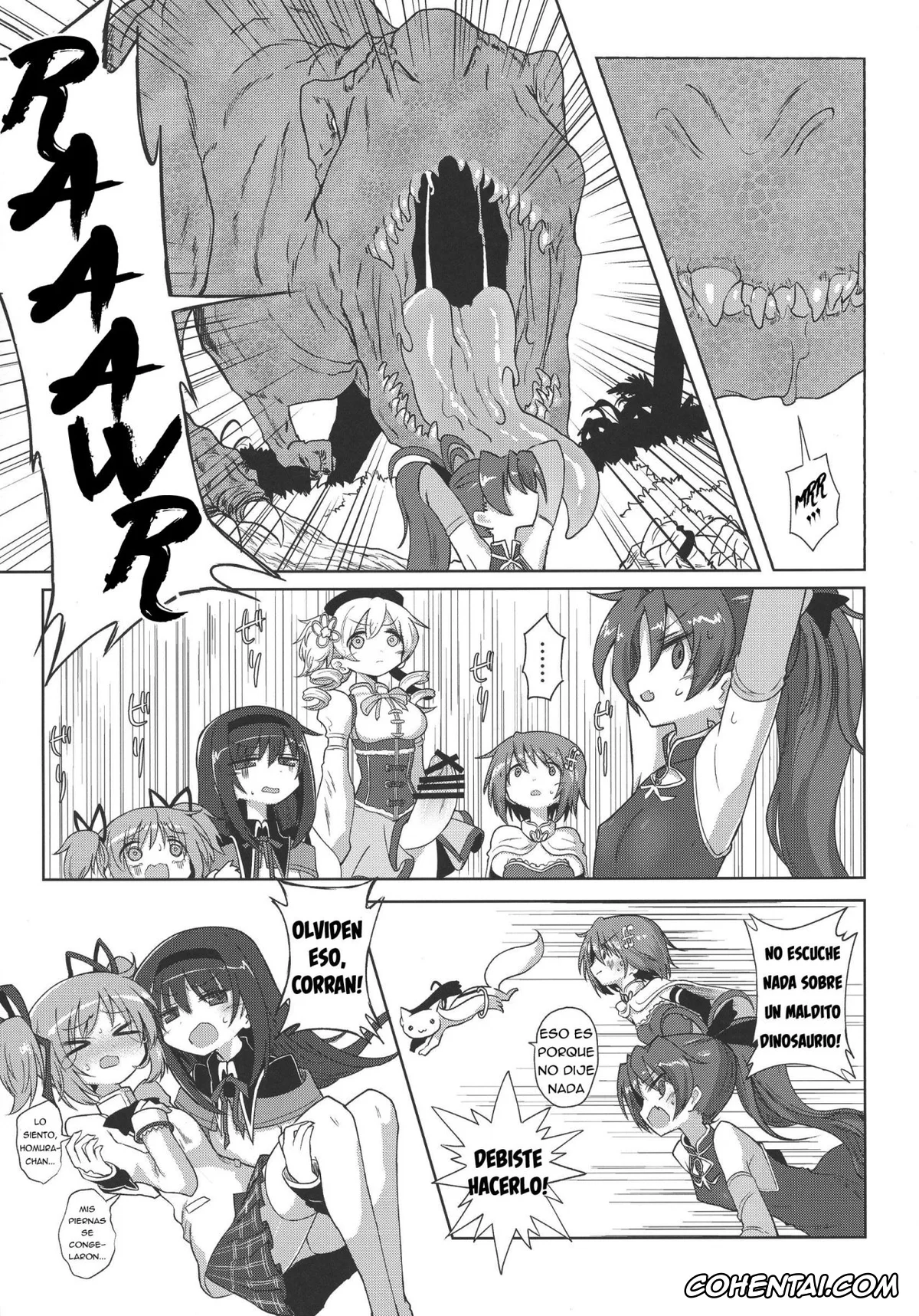 Puella Magi Madoka Magica hentai, Kyouko Sakura hentai, Sayaka Miki hentai, Fellatiosaurus VS Mahou Shoujo Zenpen (Puella Magi Madoka Magica), pagina 9