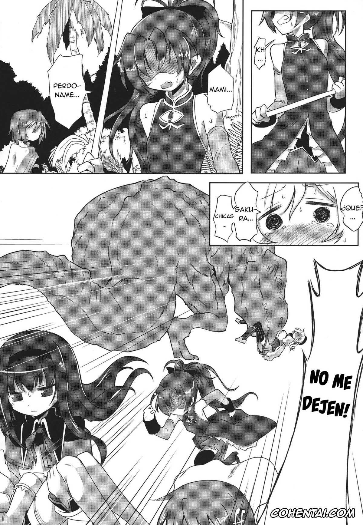 Puella Magi Madoka Magica xxx, Kyouko Sakura xxx, Sayaka Miki xxx, Fellatiosaurus VS Mahou Shoujo Zenpen (Puella Magi Madoka Magica), pagina 13