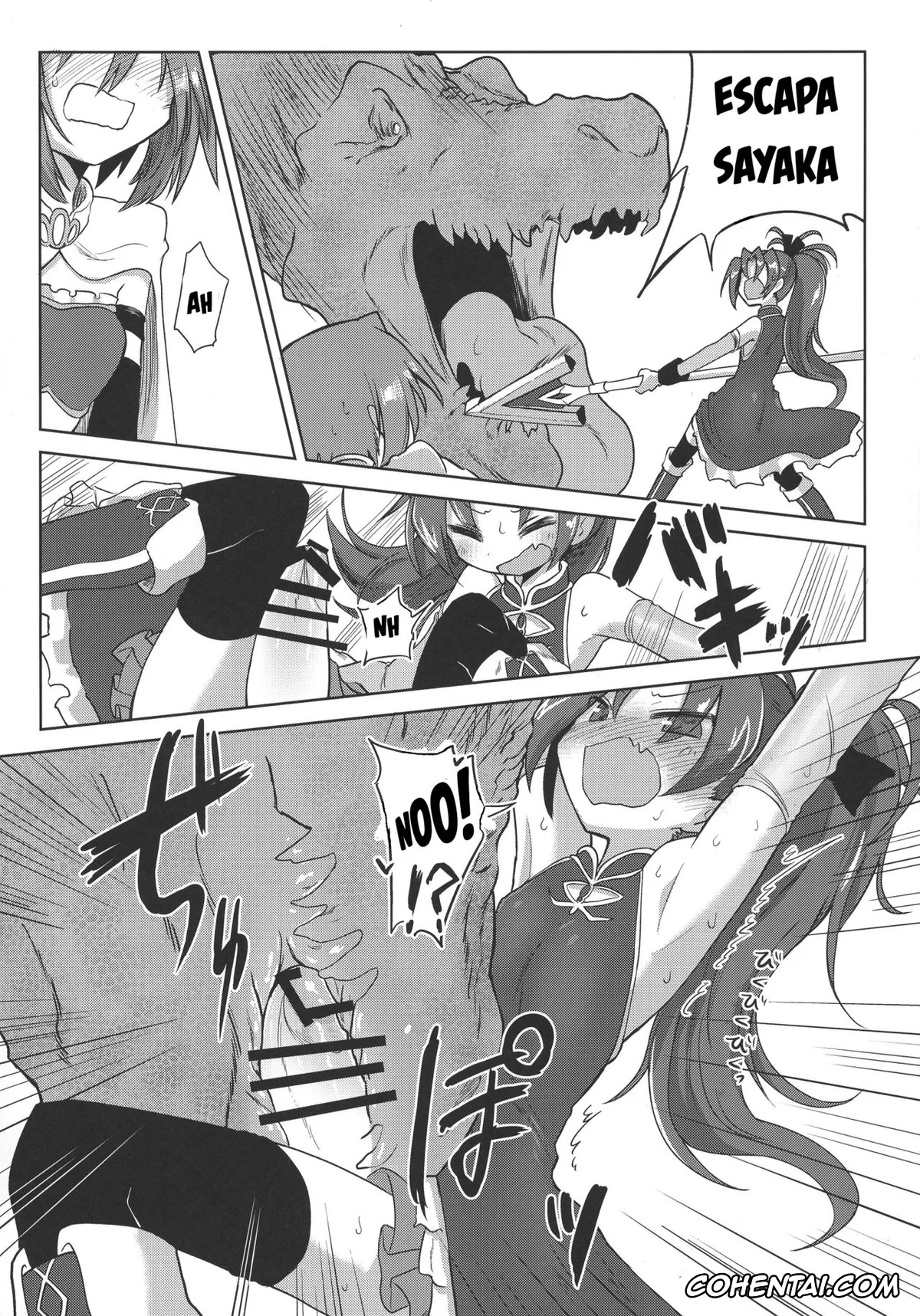 Puella Magi Madoka Magica xxx, Kyouko Sakura xxx, Sayaka Miki xxx, Fellatiosaurus VS Mahou Shoujo Zenpen (Puella Magi Madoka Magica), pagina 25