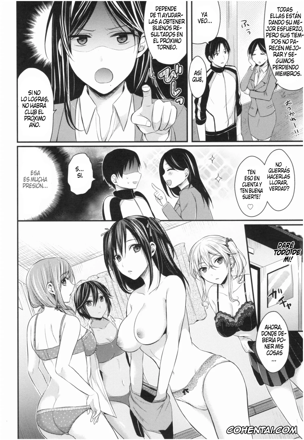 Original hentai, Joshi Rikujoubu Harem Training, pagina 9