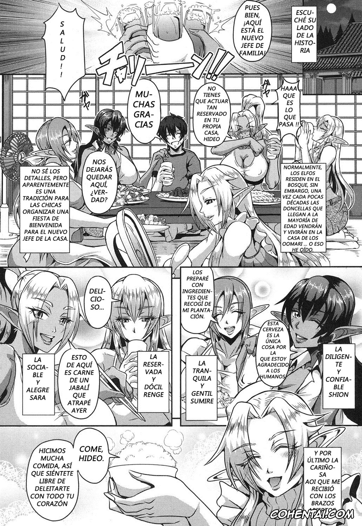 Revistas porno, COMIC MILF porno, Elf Harem no Mori to Kozukuri Keiyaku (COMIC MILF 2017-10 Vol. 38), pagina 8