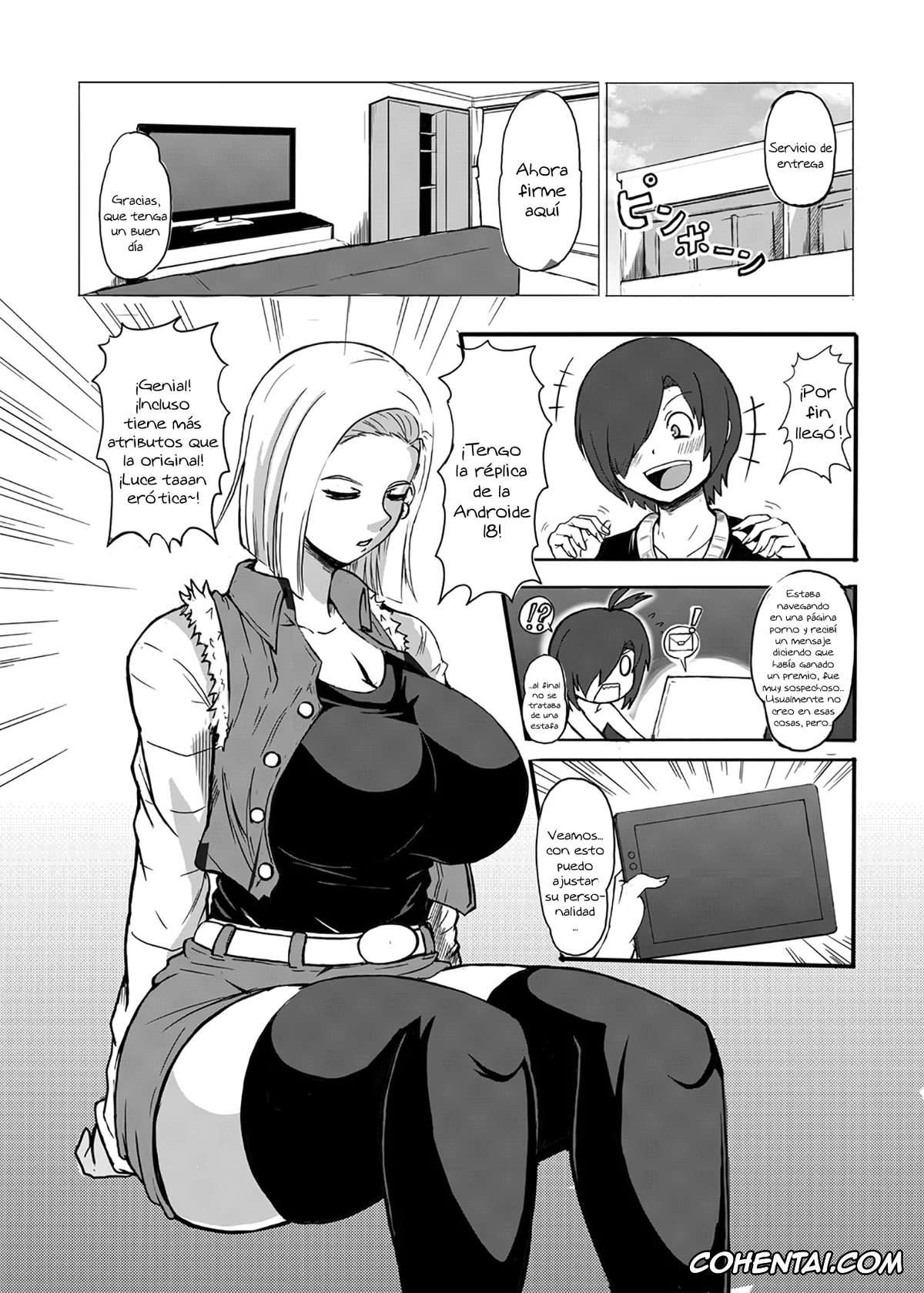 Dragon Ball Z porno, Android 18 porno, 18-gou o Shuuchishin Zero ni Shite Yarimakurimashita (Dragon Ball Z), pagina 2