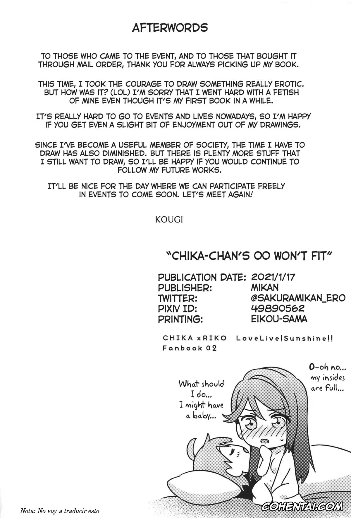Love Live! Sunshine!! hentai, Chika Takami hentai, Riko Sakurauchi hentai, Chika-chan no ○○ ga Hairanai (Love Live! Sunshine!!), pagina 33