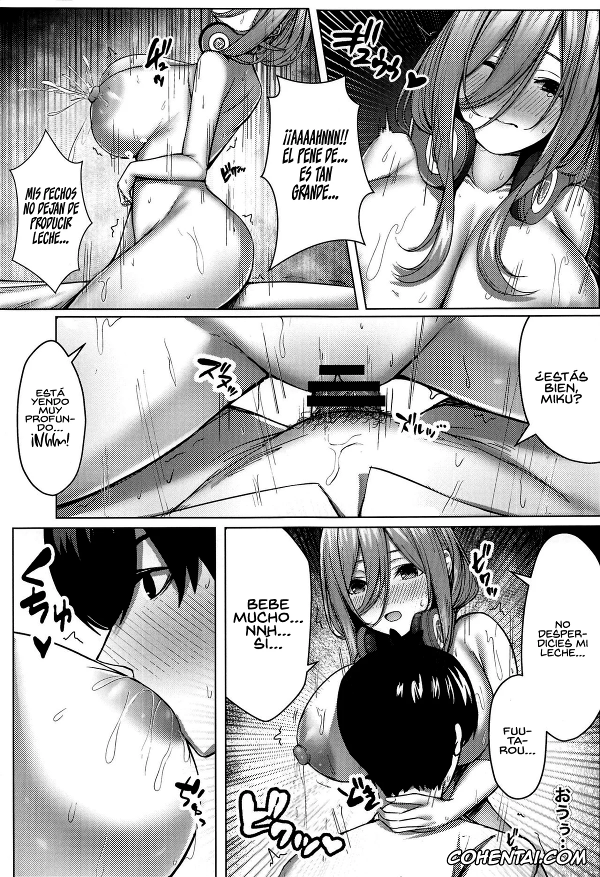 Gotoubun No Hanayome | The Quintessential Quintuplets xxx, Fuutarou Uesugi xxx, Miku Nakano xxx, Nino Nakano xxx, Kouhei ni Ikou ze!! – 2toubun no sex with milk (Gotoubun no Hanayome), pagina 16