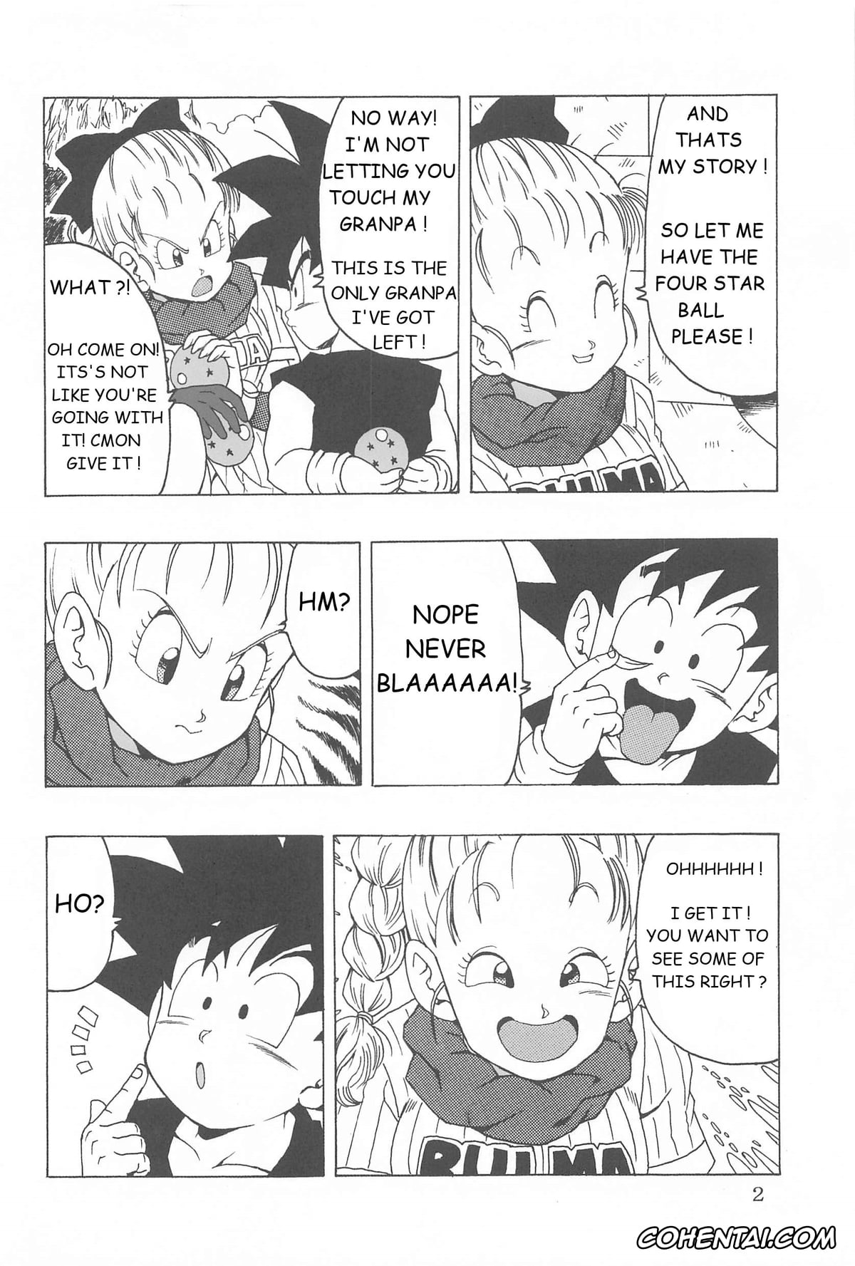 Dragon Ball porno, Bulma Briefs porno, Master Roshi porno, Oolong porno, Son Goku porno, Bulma no Saikyou e no Michi (Dragon Ball), pagina 2