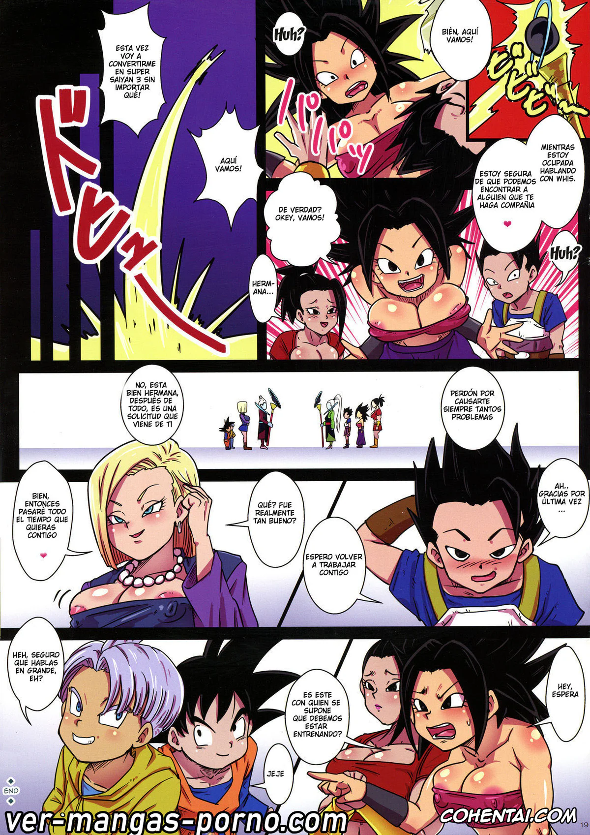 Dragon Ball Super xxx, Cabba xxx, Caulifla xxx, Kale xxx, Kefla xxx, Vados xxx, Dai 6 Uchuu no Tenshi to Saranaru Chou Tokkun (Dragon Ball Super), pagina 19