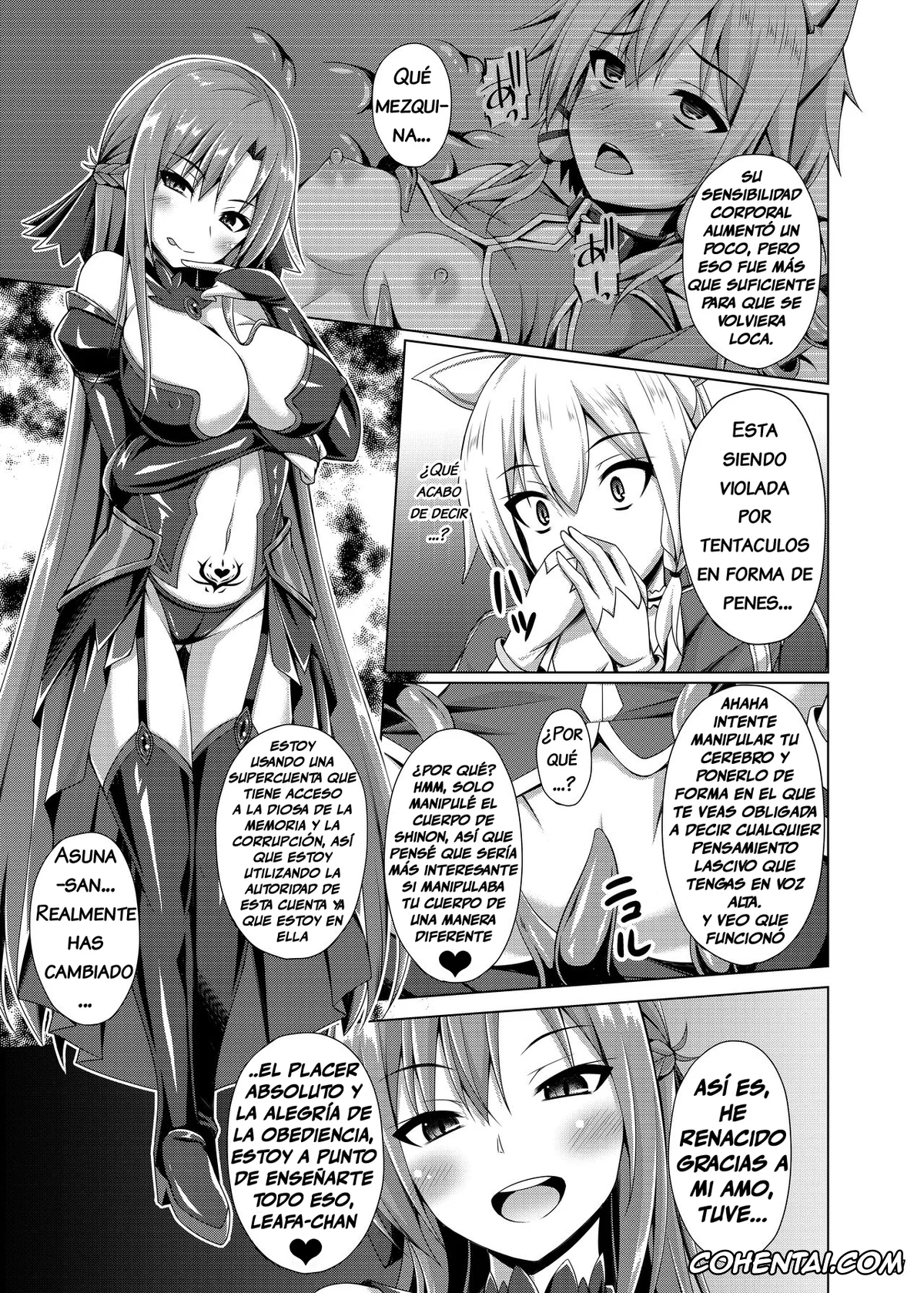 Sword Art Online hentai, Asuna Yuuki hentai, Lyfa | Leafa hentai, Shino Asada | Sinon hentai, Suguha Kirigaya hentai, Kanojo wa Mou «Onii-chan» to wa Yonde Kurenai (Sword Art Online), pagina 6