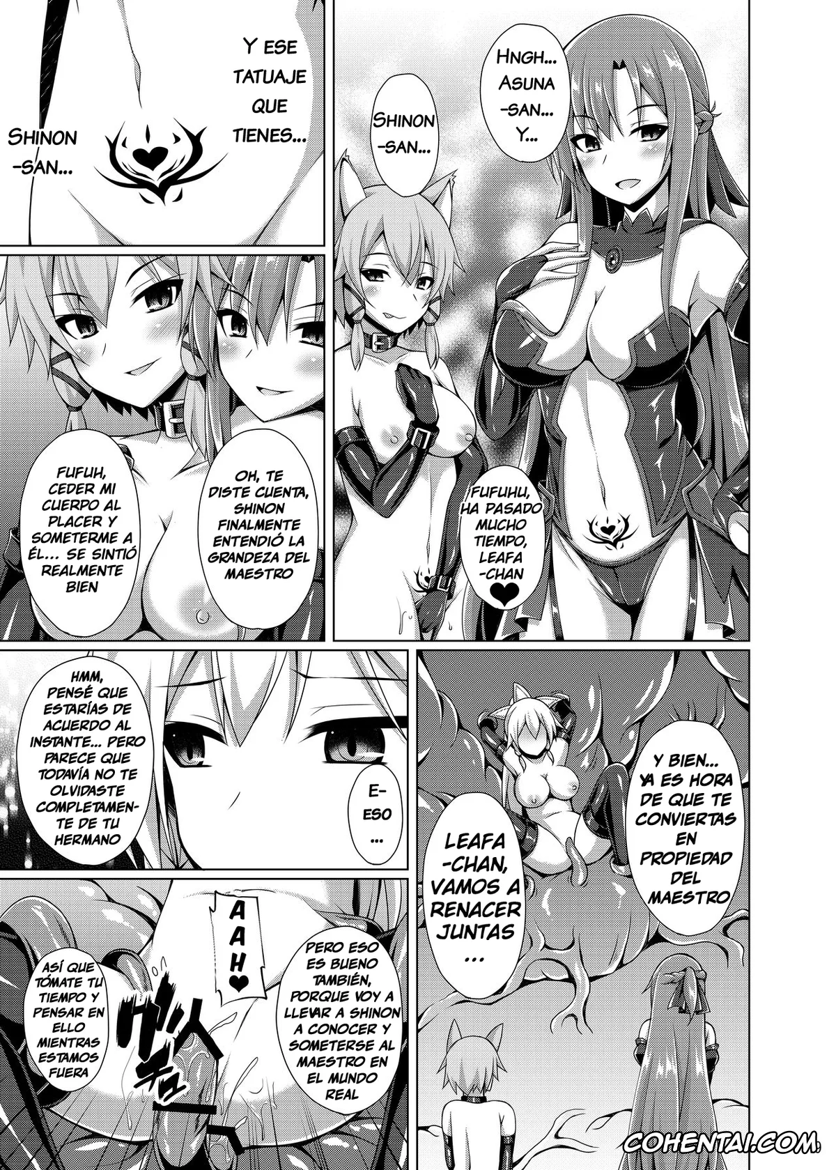 Sword Art Online hentai, Asuna Yuuki hentai, Lyfa | Leafa hentai, Shino Asada | Sinon hentai, Suguha Kirigaya hentai, Kanojo wa Mou «Onii-chan» to wa Yonde Kurenai (Sword Art Online), pagina 18