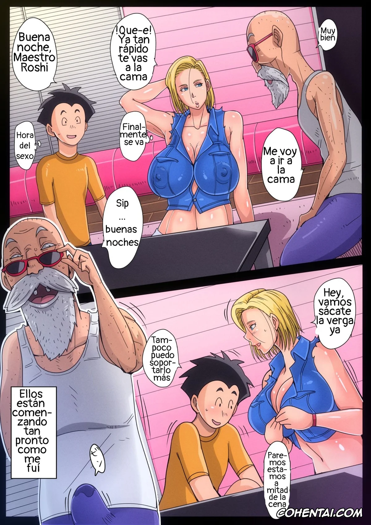 Dragon Ball Z porno, Android 18 porno, Krillin porno, Master Roshi porno, Oolong porno, B-Kyuu Manga 10 (Dragon Ball Z), pagina 2
