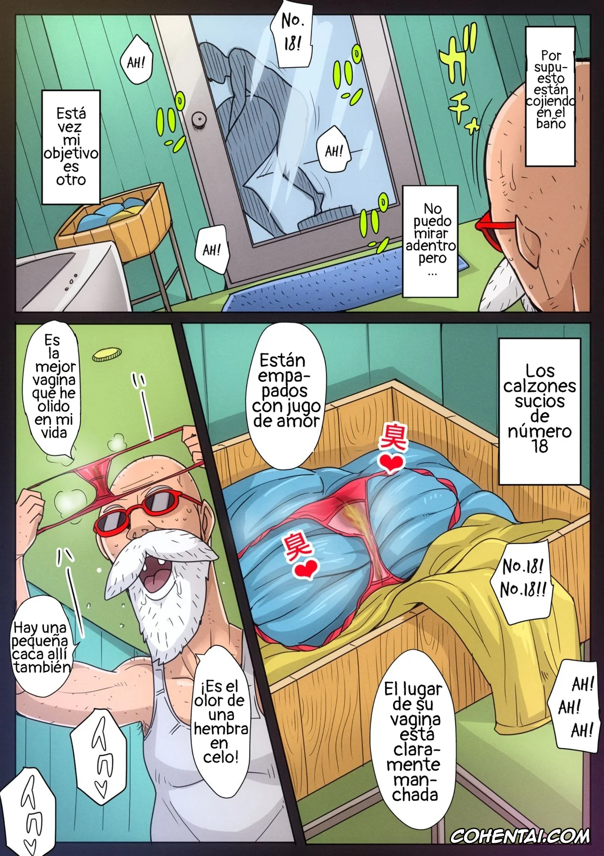 Dragon Ball Z xxx, Android 18 xxx, Krillin xxx, Master Roshi xxx, Oolong xxx, B-Kyuu Manga 10 (Dragon Ball Z), pagina 7
