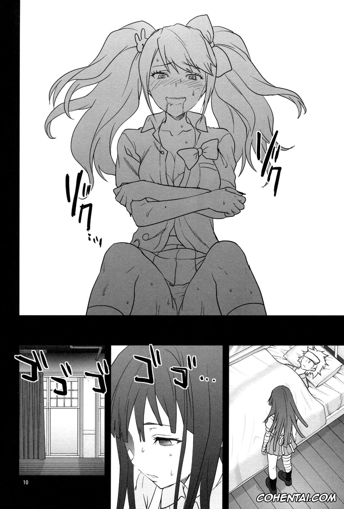 Danganronpa hentai, Hajime Hinata hentai, Mikan Tsumiki hentai, STAND BY ME (Super Danganronpa 2), pagina 9