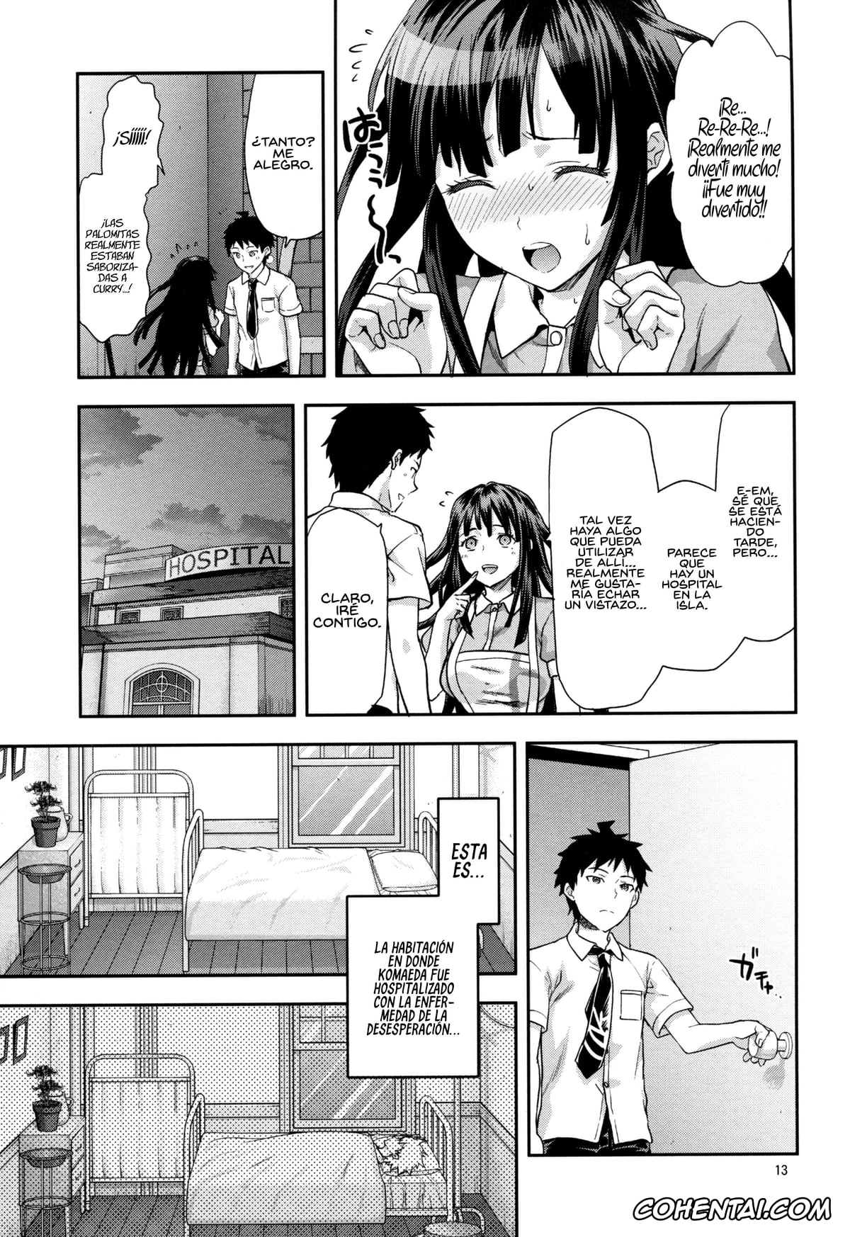 Danganronpa hentai, Hajime Hinata hentai, Mikan Tsumiki hentai, STAND BY ME (Super Danganronpa 2), pagina 12