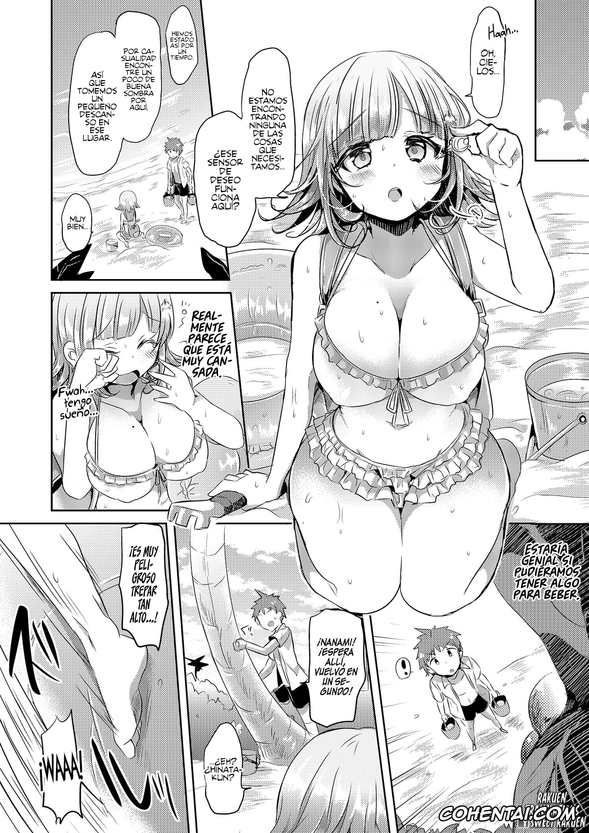 Danganronpa hentai, Chiaki Nanami hentai, Hajime Hinata hentai, Game na Kanojo to Chou Koukou Kyuu no Hatena Hatena (Super Danganronpa 2), pagina 3