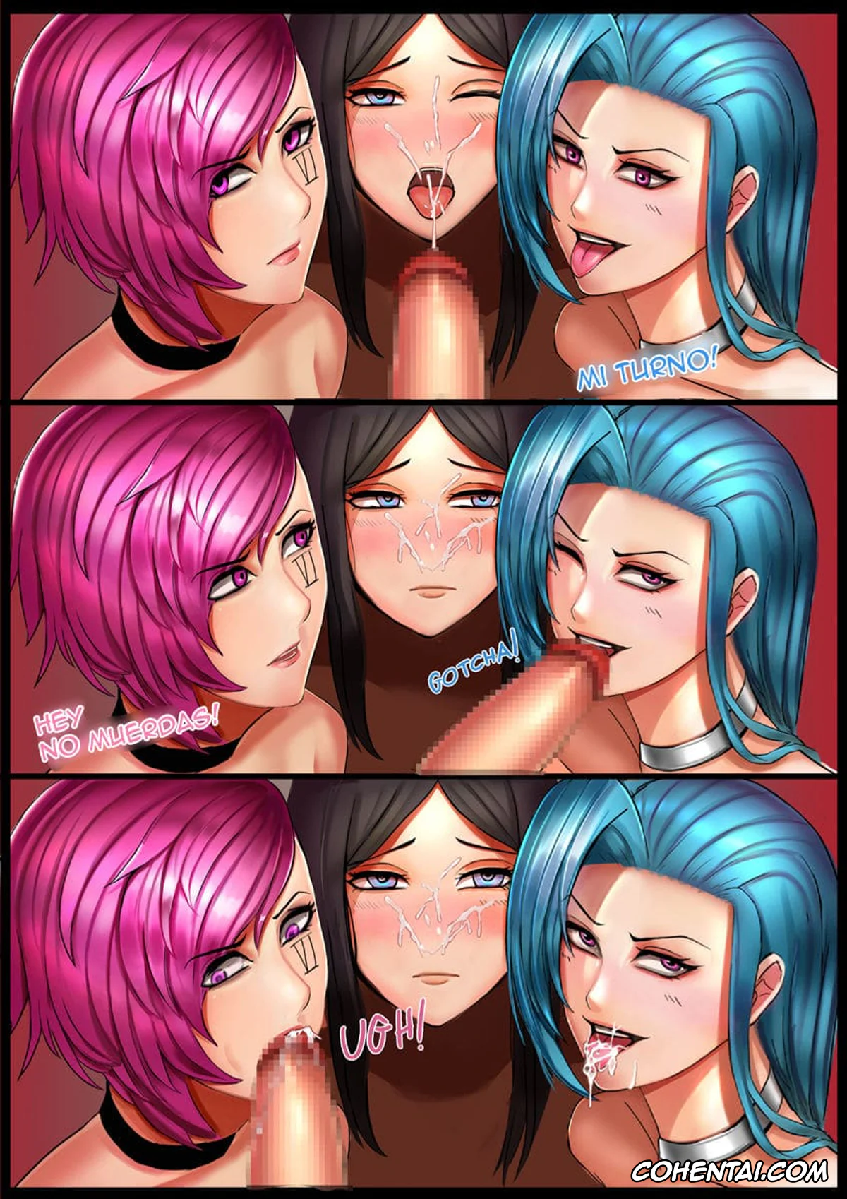 League of Legends porno, Caitlyn porno, Jinx porno, Vi porno, CAITxVixJinx comic (League of Legends), pagina 2