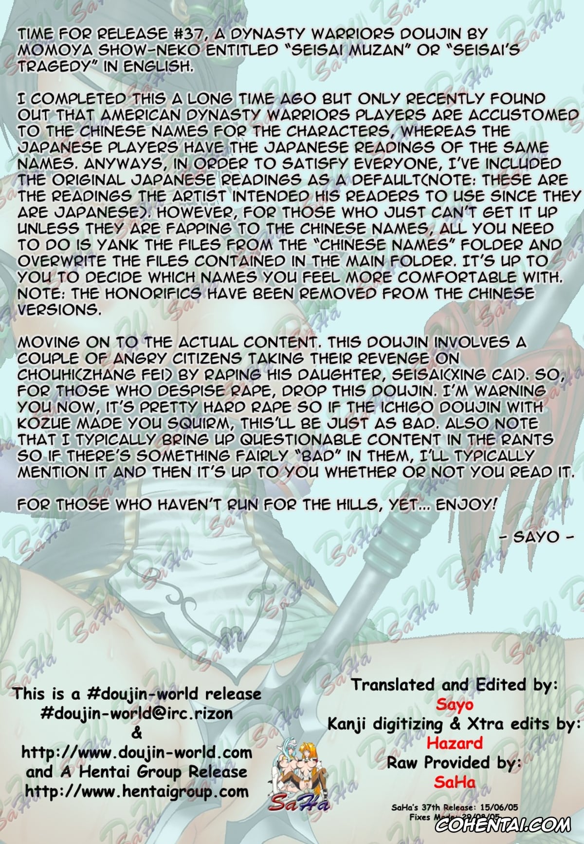 Dynasty Warriors | Shin Sangoku Musou xxx, Xing Cai xxx, Seisai Muzan (Dynasty Warriors), pagina 4