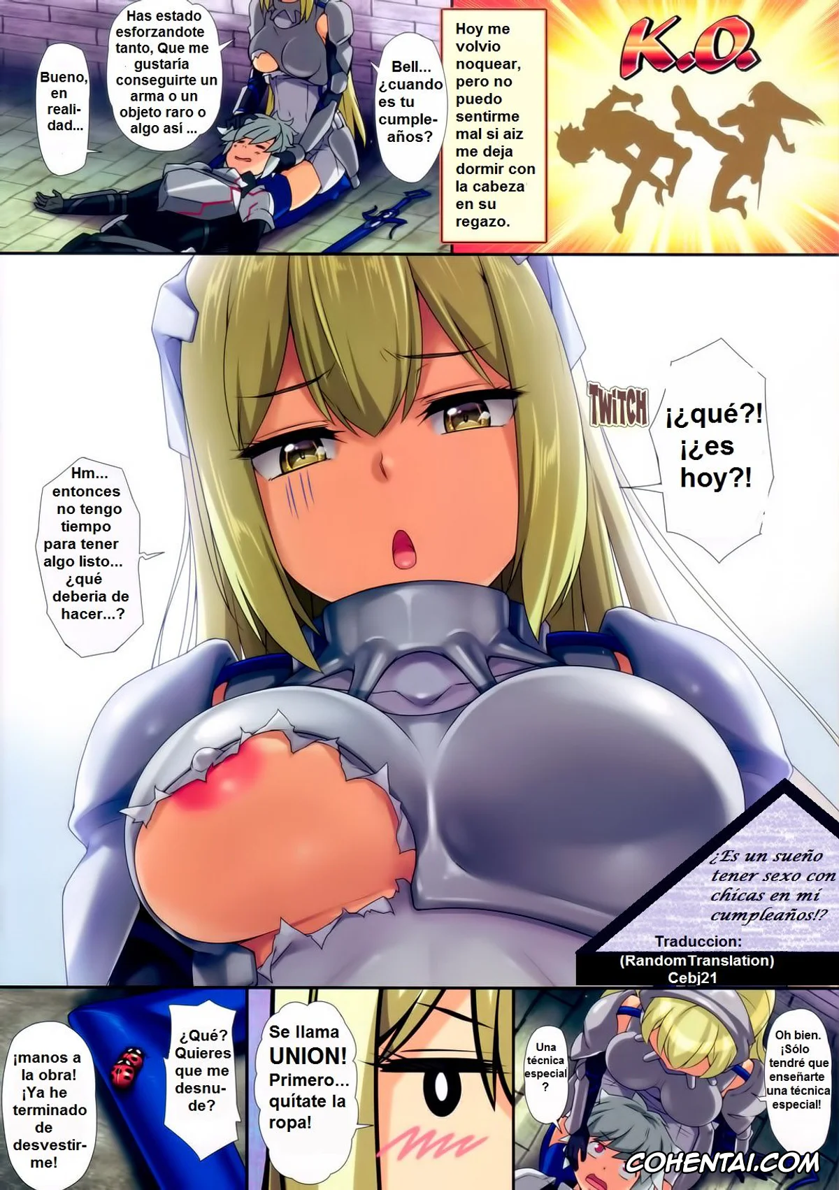 Dungeon ni Deai o Motomeru no wa Machigatteiru Darou ka porno, Aiz Wallenstein porno, Bell Cranel porno, Hestia porno, Tanjoubi ni Onnanoko to Gattai suru no wa Yume Darou ka (Dungeon ni Deai o Motomeru no wa Machigatteiru Darou ka), pagina 2