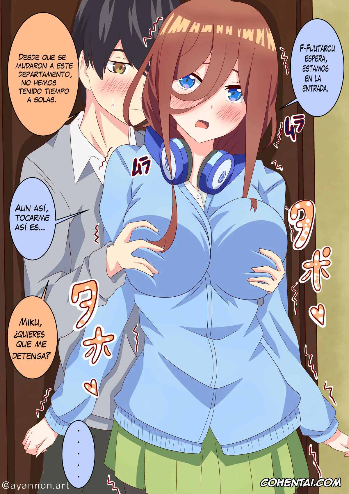 Gotoubun No Hanayome | The Quintessential Quintuplets xxx, Fuutarou Uesugi xxx, Miku Nakano xxx, Nuestro ansiado, tiempo a solas. (Gotoubun no Hanayome), pagina 1