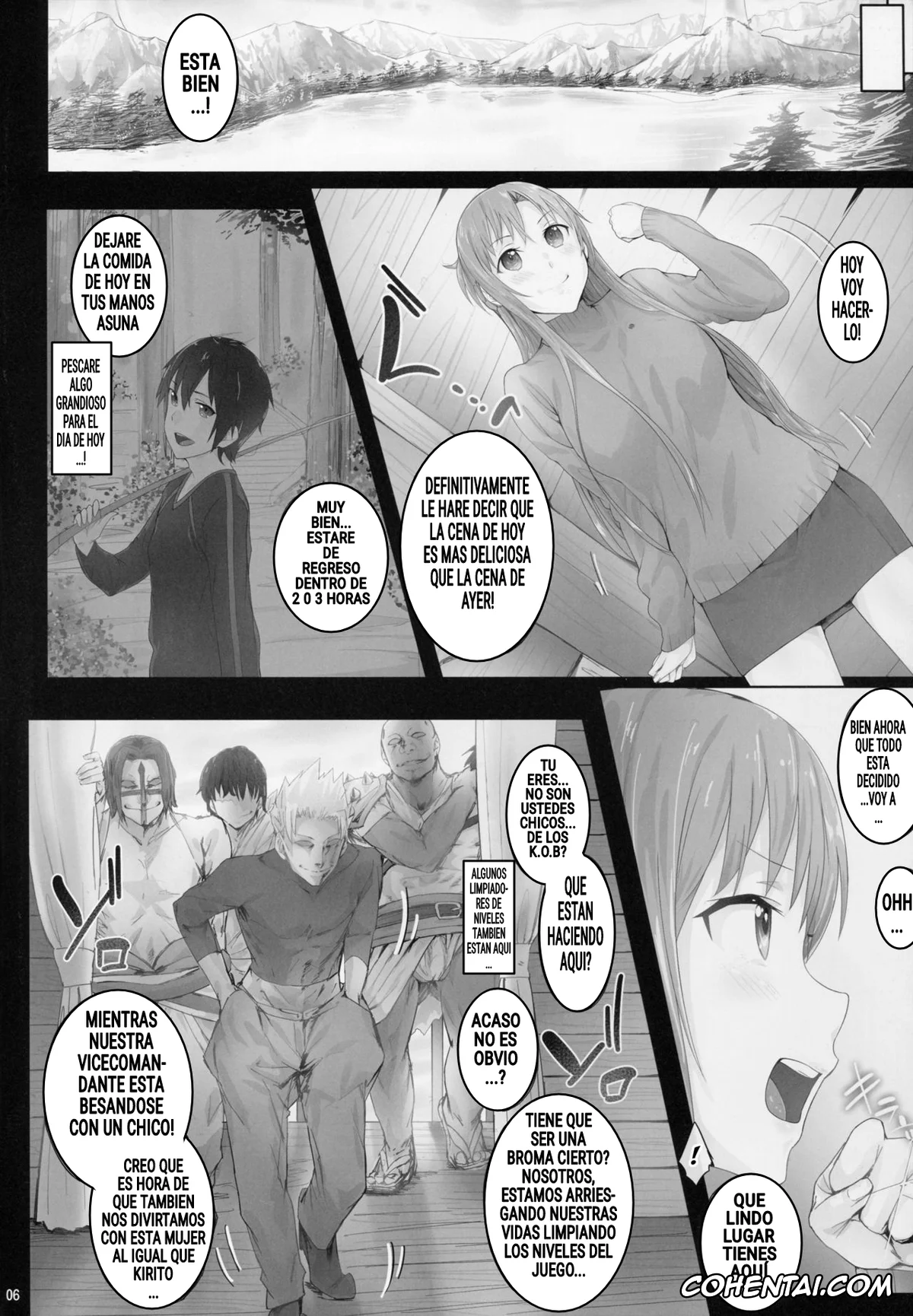 Sword Art Online hentai, Asuna Yuuki hentai, Asunama 4 (Sword Art Online), pagina 6
