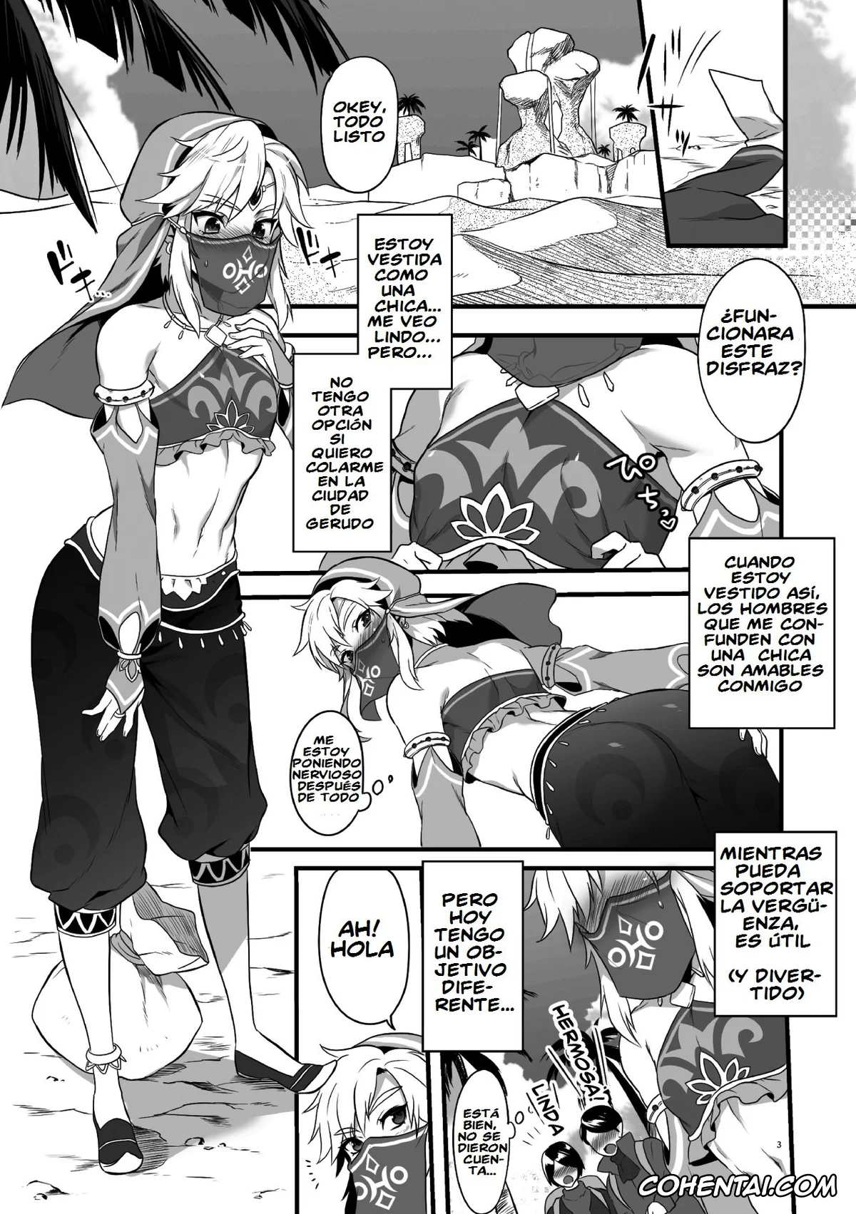 The Legend Of Zelda porno, Bozai porno, Link porno, Yuusha ga Onnanoko ni Sarechau hon (The Legend of Zelda), pagina 2