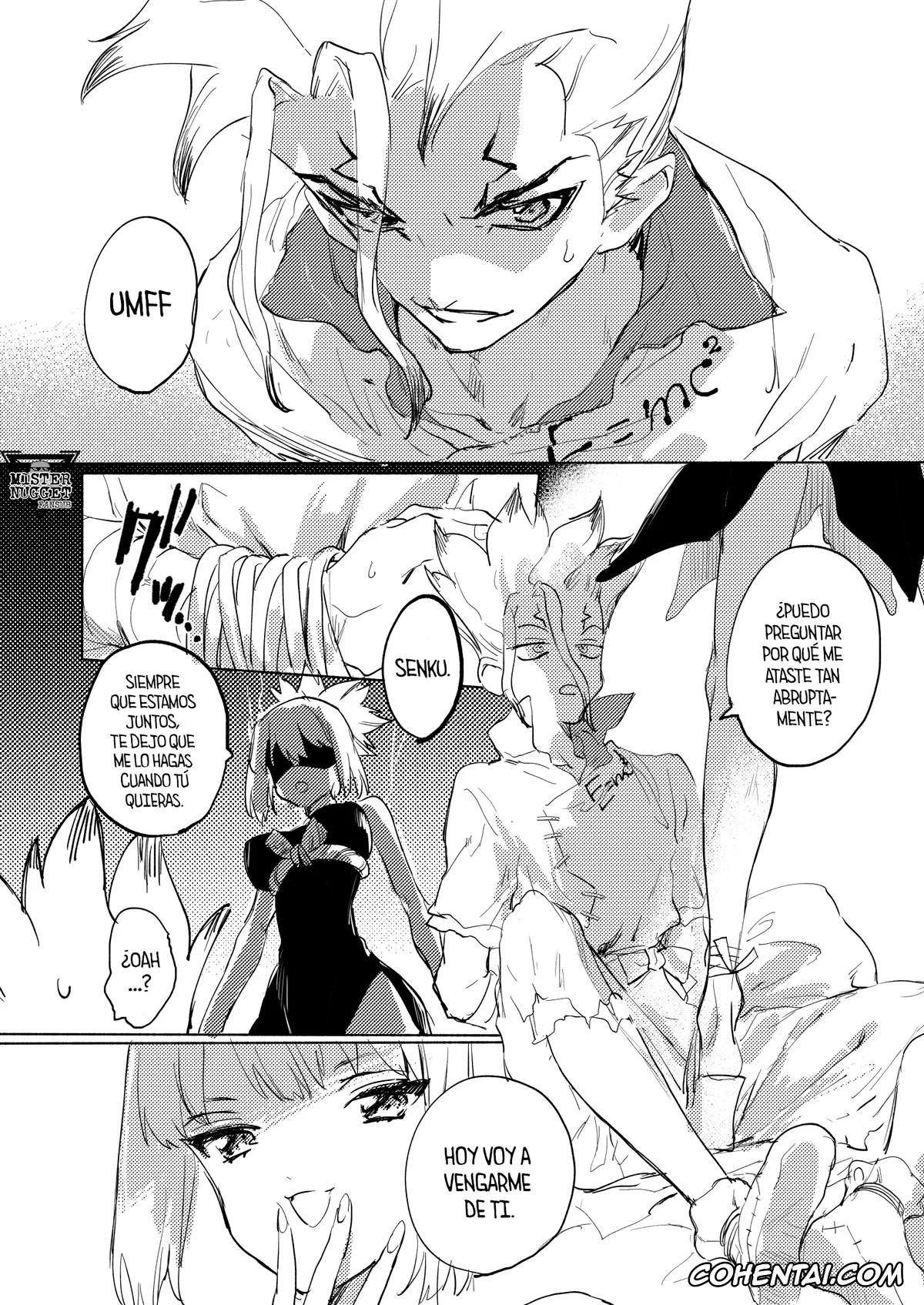 Dr. STONE xxx, Kohaku xxx, Senku Ishigami xxx, Koha ga Senchin o Pero Suru Manga (Dr. STONE), pagina 1