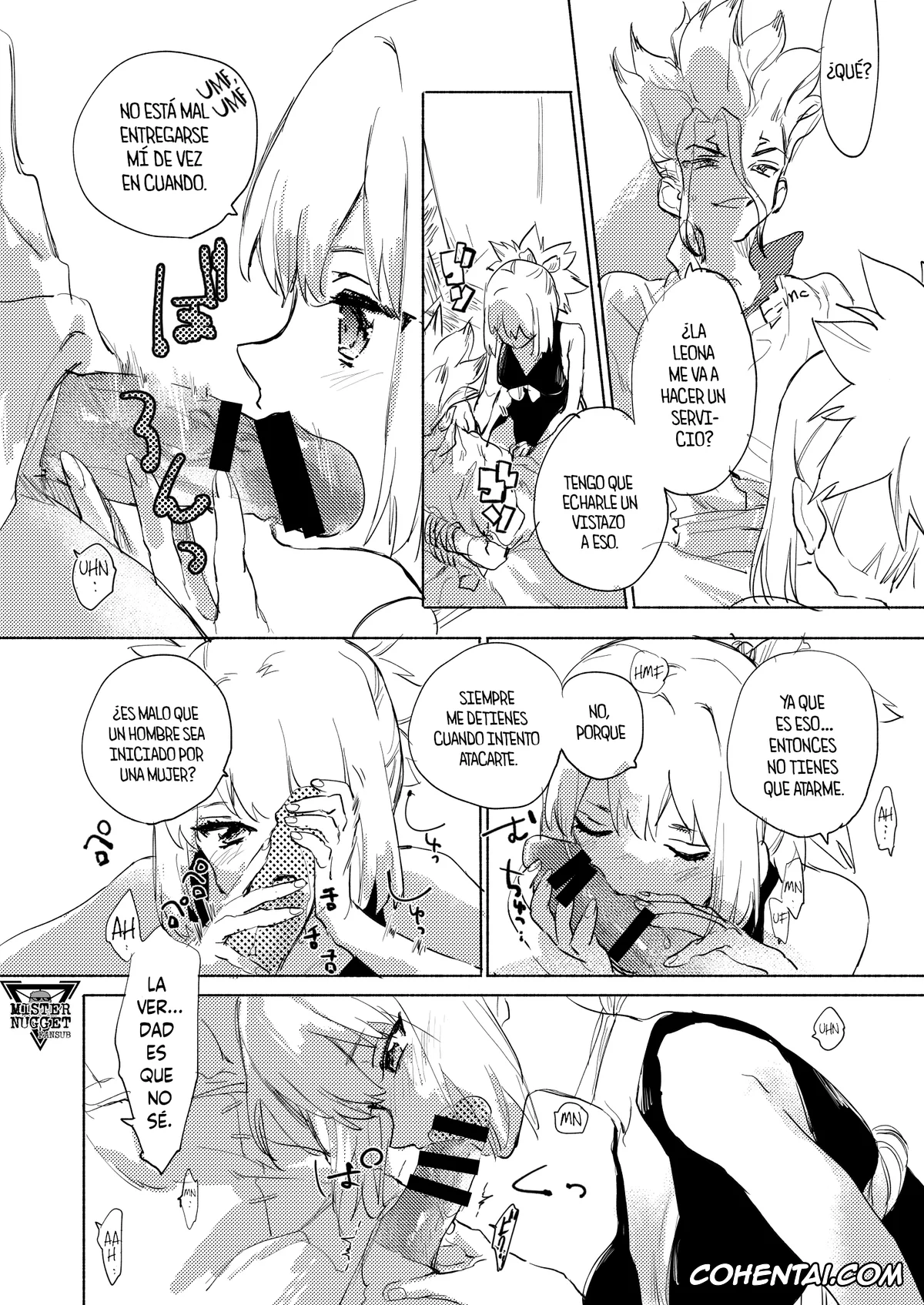 Dr. STONE porno, Kohaku porno, Senku Ishigami porno, Koha ga Senchin o Pero Suru Manga (Dr. STONE), pagina 2