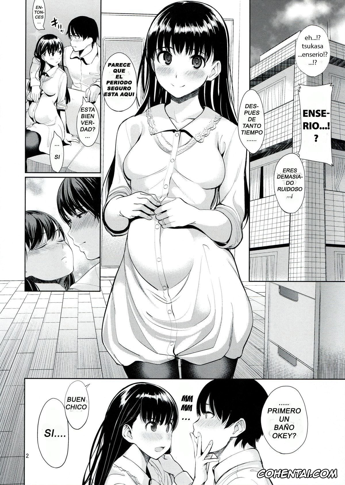 Amagami porno, Junichi Tachibana porno, Rihoko Sakurai porno, Tsukasa Ayatsuji porno, Koufuku no Conception (Amagami), pagina 2
