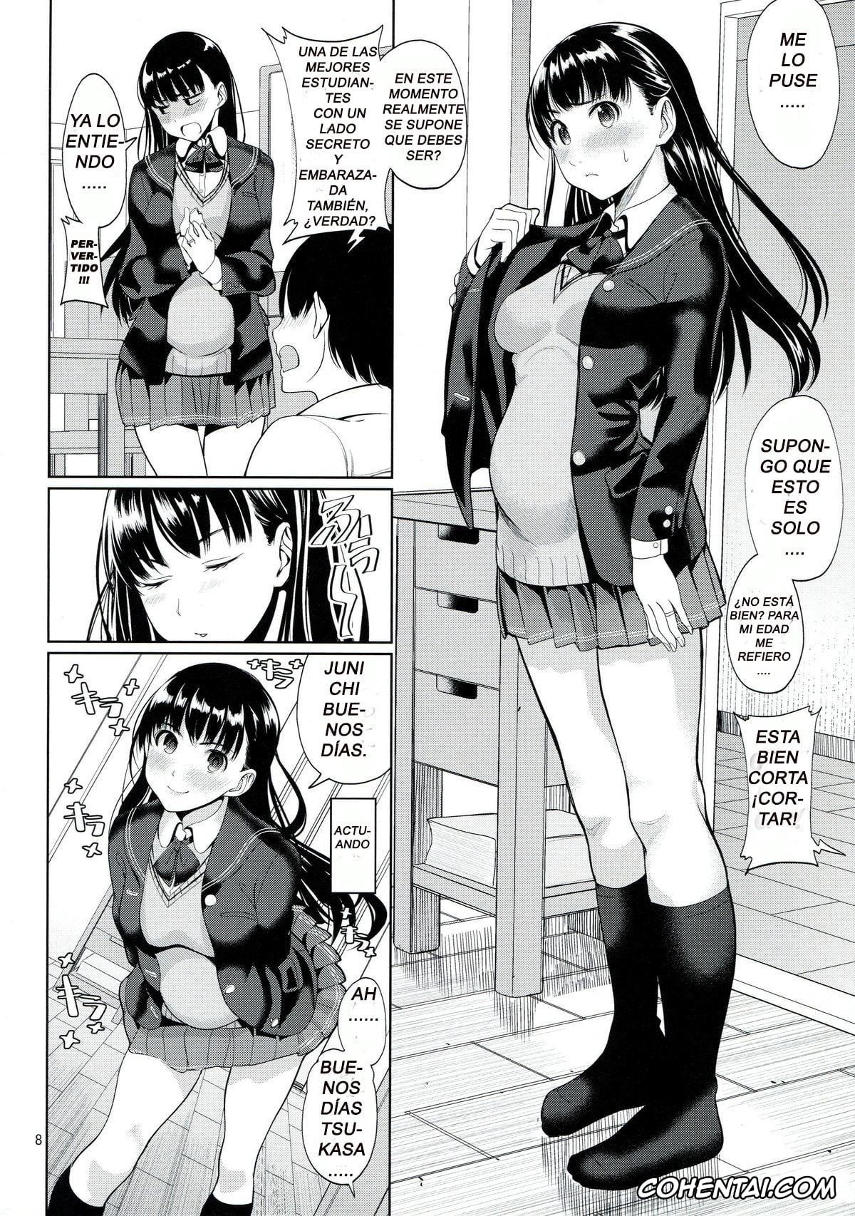 Amagami porno, Junichi Tachibana porno, Rihoko Sakurai porno, Tsukasa Ayatsuji porno, Koufuku no Conception (Amagami), pagina 8