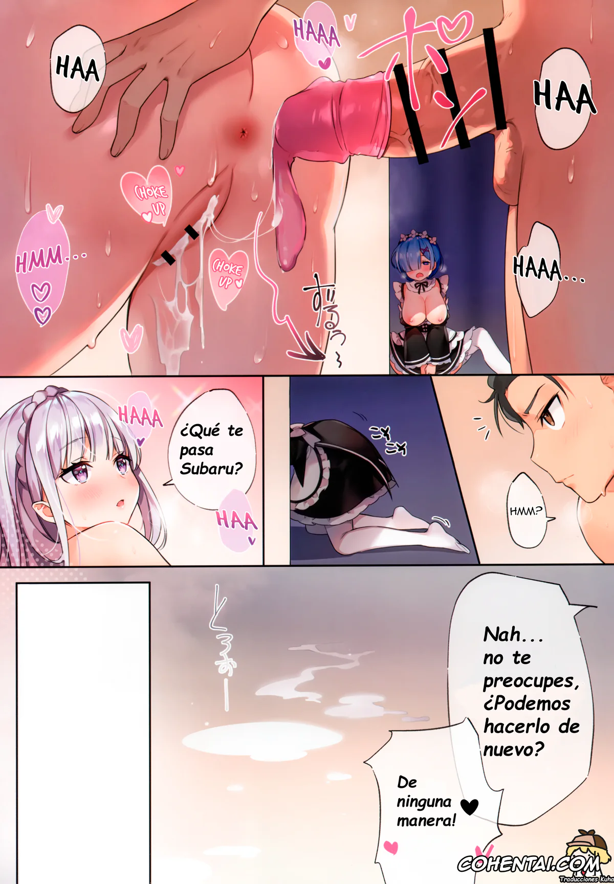 Re:Zero kara Hajimeru Isekai Seikatsu porno, Emilia porno, Rem porno, Subaru Natsuki porno, Rem wa Kyou Zettai Yaritai! (Re:Zero kara Hajimeru Isekai Seikatsu), pagina 5