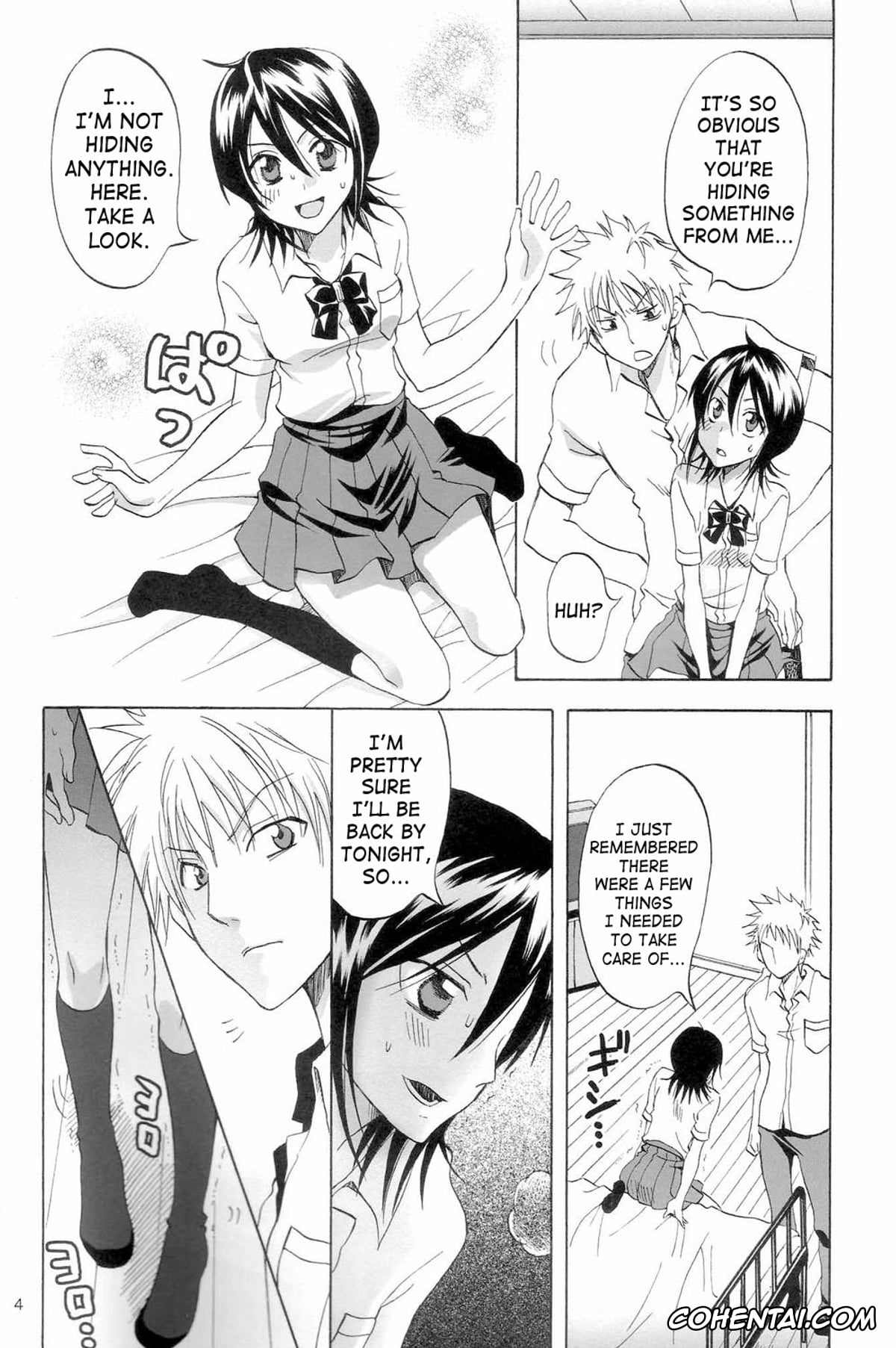 Bleach hentai, Grimmjow Jaegerjaquez hentai, Ichigo Kurosaki hentai, Orihime Inoue hentai, Rukia Kuchiki hentai, Berry Strawberry (Bleach), pagina 3