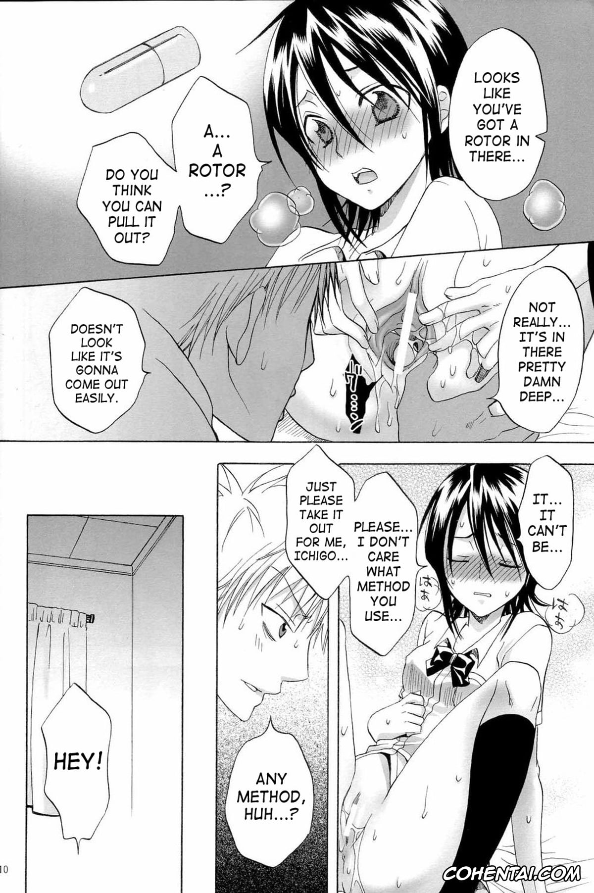 Bleach hentai, Grimmjow Jaegerjaquez hentai, Ichigo Kurosaki hentai, Orihime Inoue hentai, Rukia Kuchiki hentai, Berry Strawberry (Bleach), pagina 9