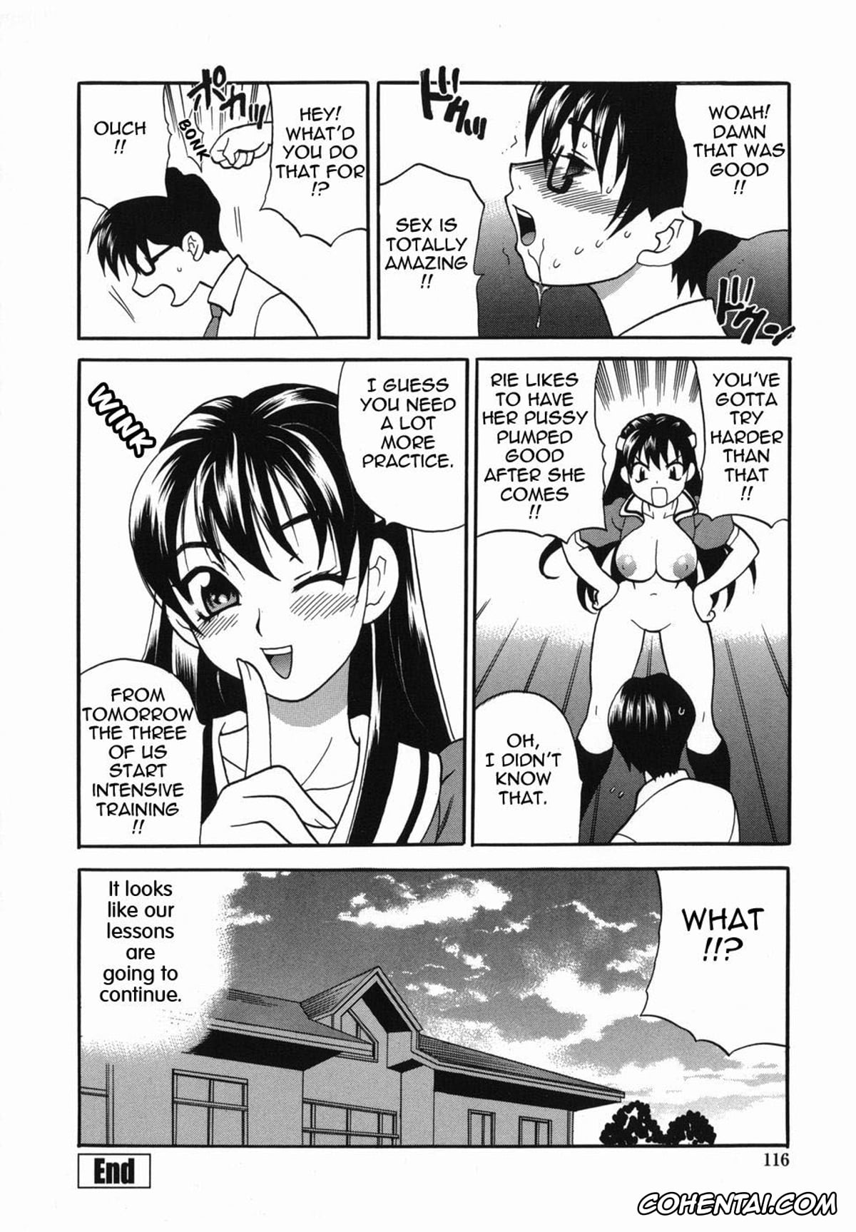 Manga porno, Tankoubon porno, Milk Mama, pagina 116