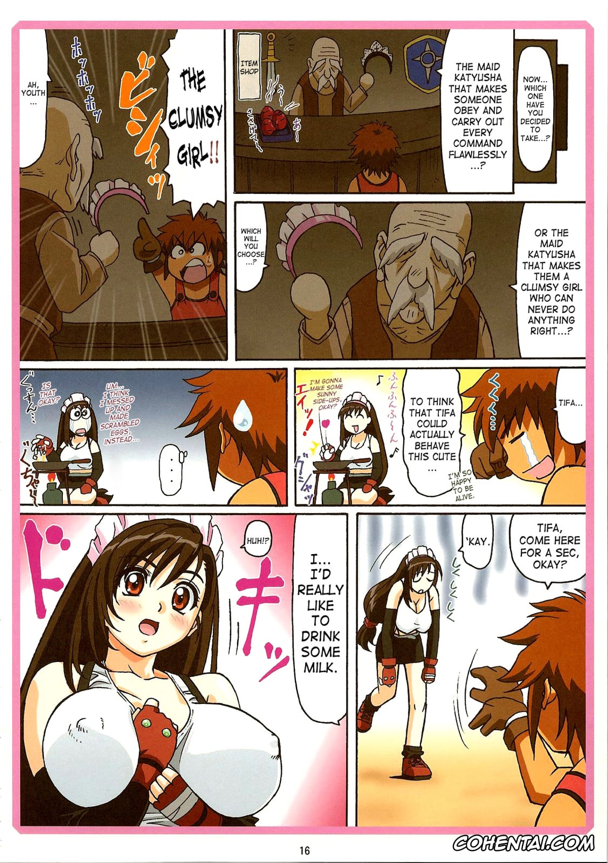 Final Fantasy hentai, Aerith Gainsborough hentai, Tifa Lockhart hentai, Yuffie Kisaragi hentai, Tifa W cup (Final Fantasy VII), pagina 15