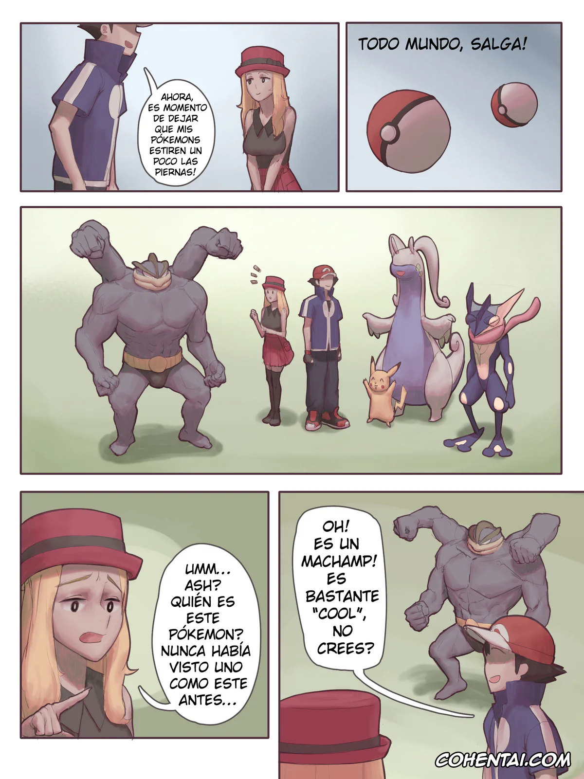 Pokemon | Pocket Monsters hentai, Hilbert hentai, Hilda hentai, Machamp hentai, Rosa hentai, Serena hentai, Machamp Usó Embarazar! (Pokemon), pagina 39
