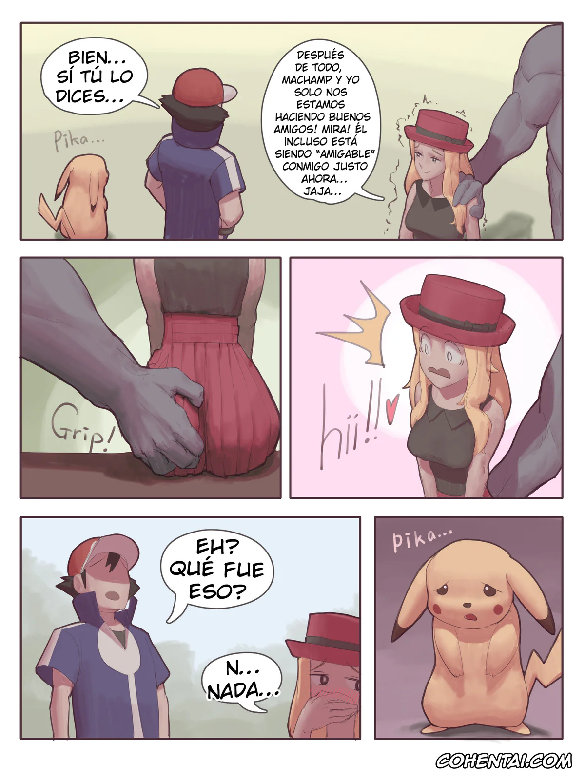 Pokemon | Pocket Monsters xxx, Hilbert xxx, Hilda xxx, Machamp xxx, Rosa xxx, Serena xxx, Machamp Usó Embarazar! (Pokemon), pagina 43