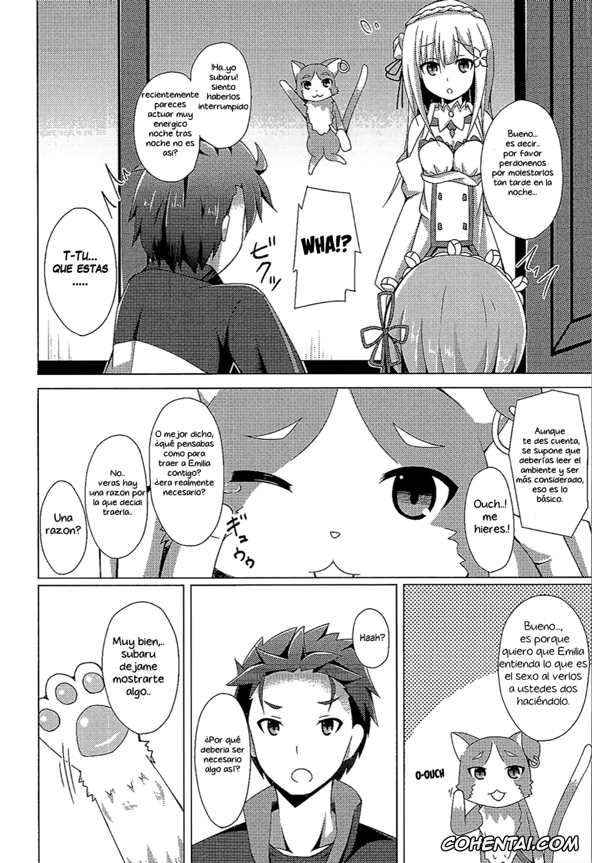 Re:Zero kara Hajimeru Isekai Seikatsu porno, Emilia porno, Rem porno, Subaru Natsuki porno, Oshiete Rem Sensei – Emilia-tan to Manabu Hajimete no SEX (Re:Zero kara Hajimeru Isekai Seikatsu), pagina 5
