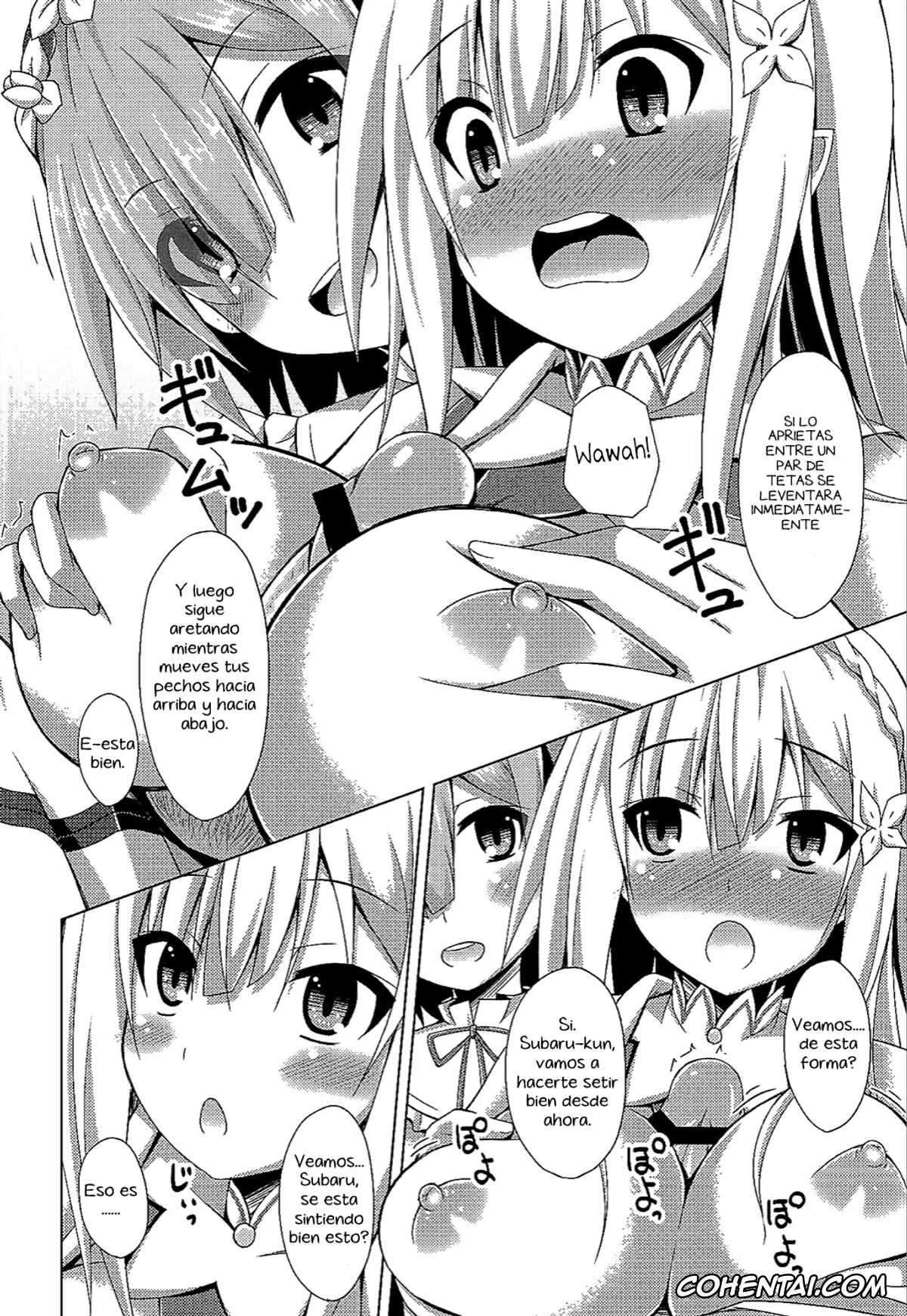 Re:Zero kara Hajimeru Isekai Seikatsu xxx, Emilia xxx, Rem xxx, Subaru Natsuki xxx, Oshiete Rem Sensei – Emilia-tan to Manabu Hajimete no SEX (Re:Zero kara Hajimeru Isekai Seikatsu), pagina 13
