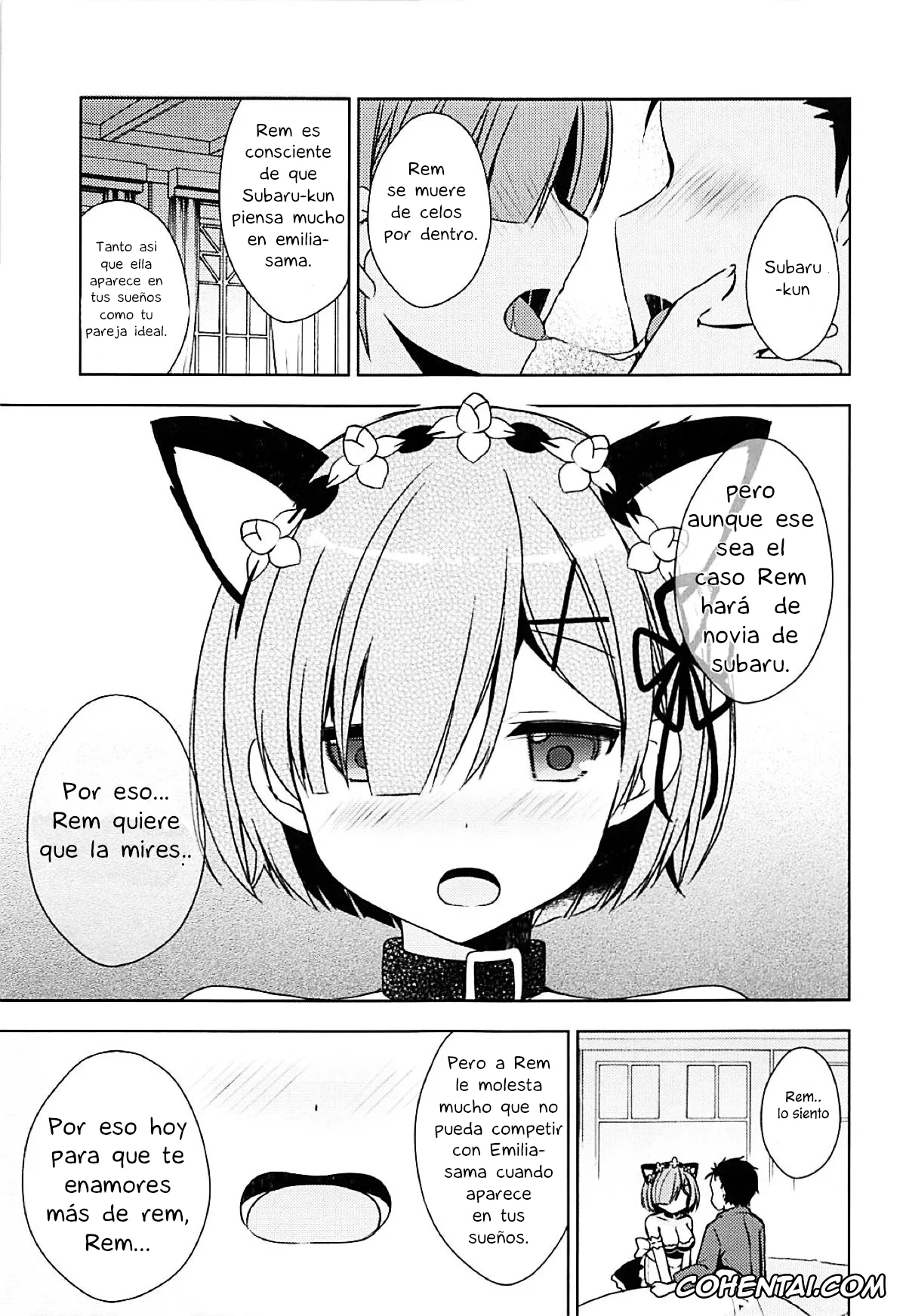 Re:Zero kara Hajimeru Isekai Seikatsu porno, Rem porno, Subaru Natsuki porno, Rem-nyan to Nyannyan Suru? (Re:Zero kara Hajimeru Isekai Seikatsu), pagina 8