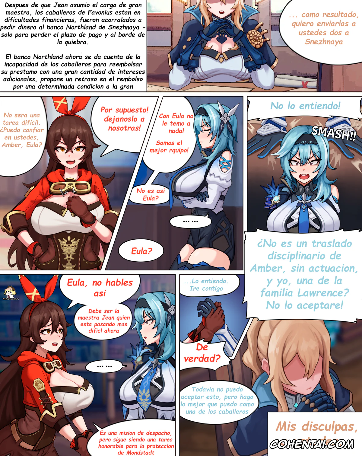 Genshin Impact porno, Amber porno, Eula Lawrence porno, Sexual Service Mission of Knights of Favonius Part 1 (Genshin Impact), pagina 2