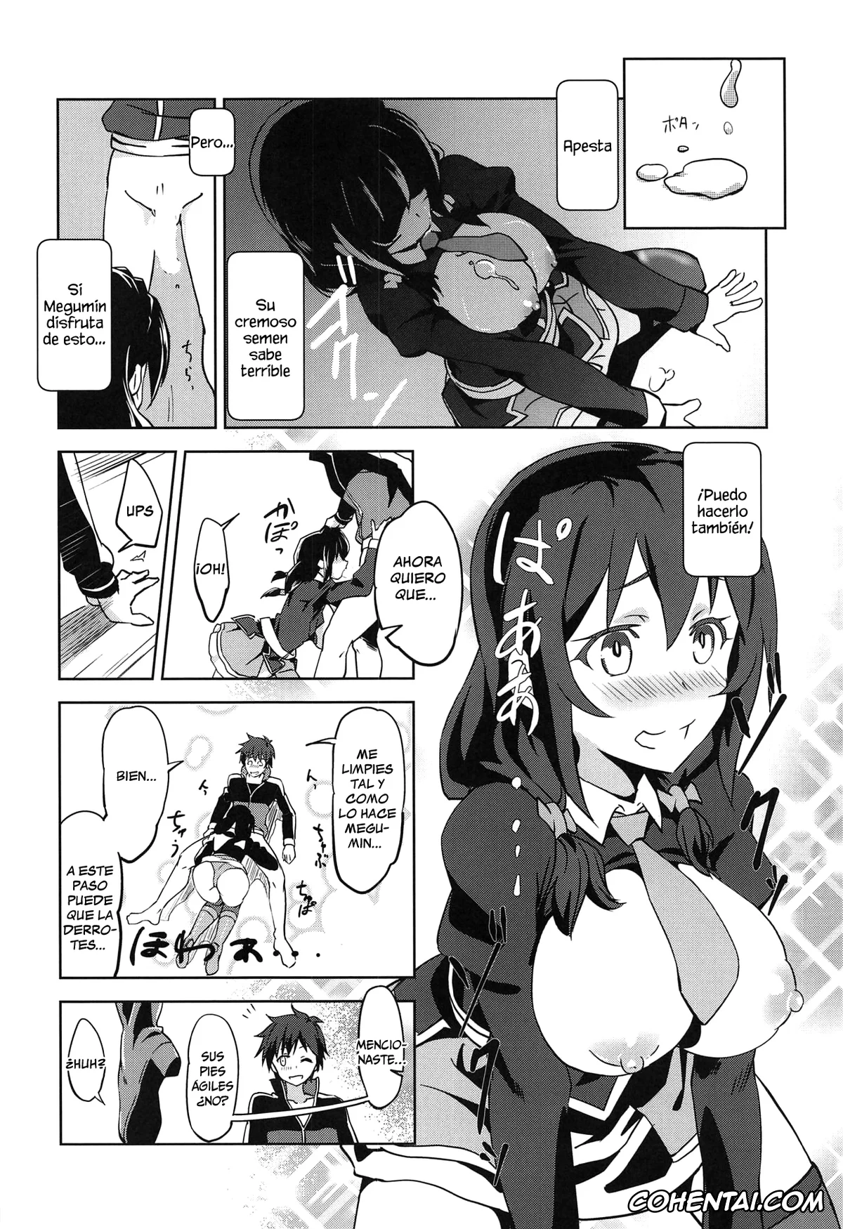 Kono Subarashii Sekai ni Syukufuku o! hentai, Kazuma Satou hentai, Yunyun hentai, Hitori Ecchi ni Rival o! (Kono Subarashii Sekai ni Syukufuku o!), pagina 9