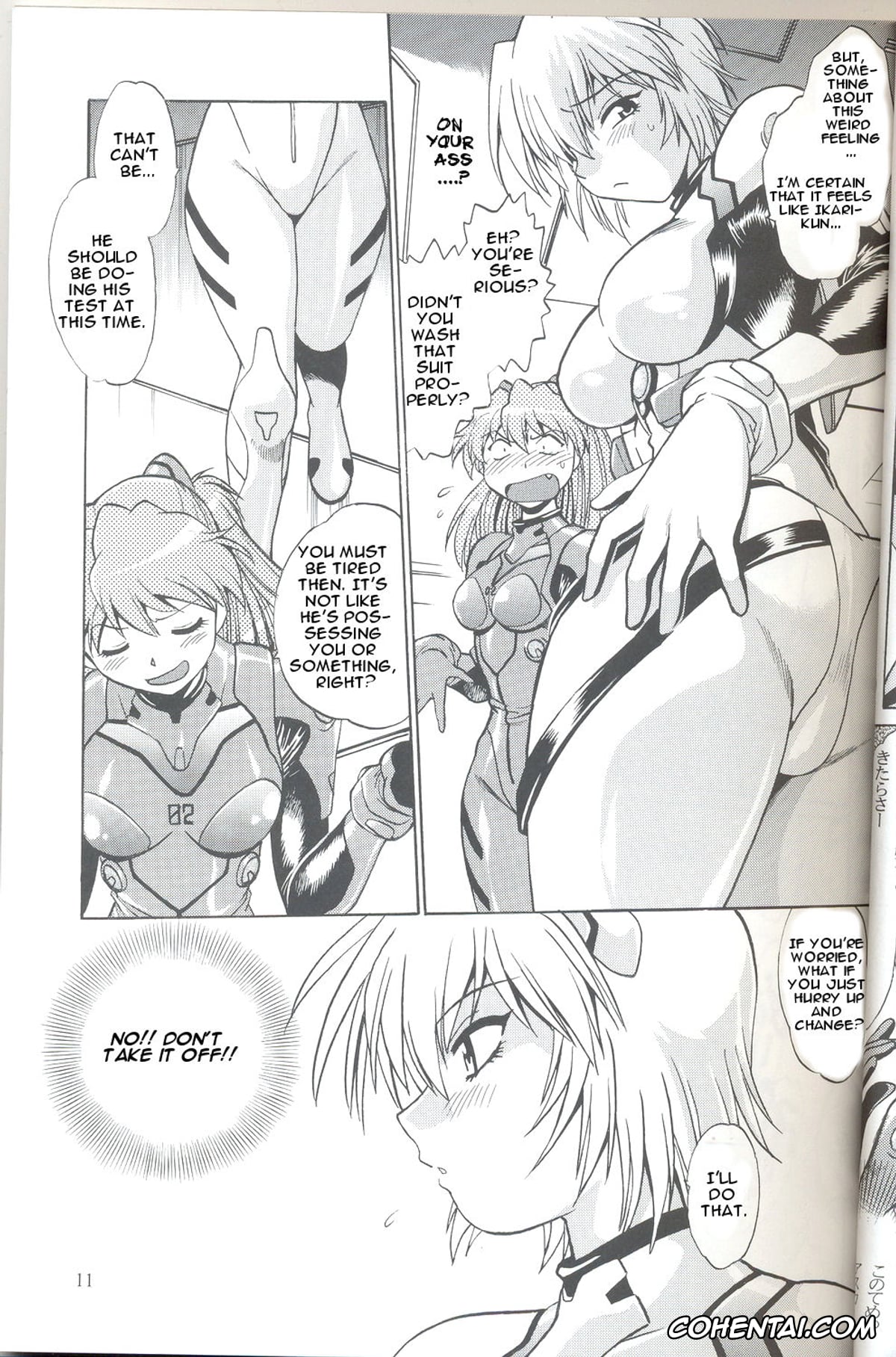 Neon Genesis Evangelion porno, Asuka Langley Soryu porno, Rei Ayanami porno, Shinji Ikari porno, Plug Suit Fetish Vol.6 (Neon Genesis Evangelion), pagina 11