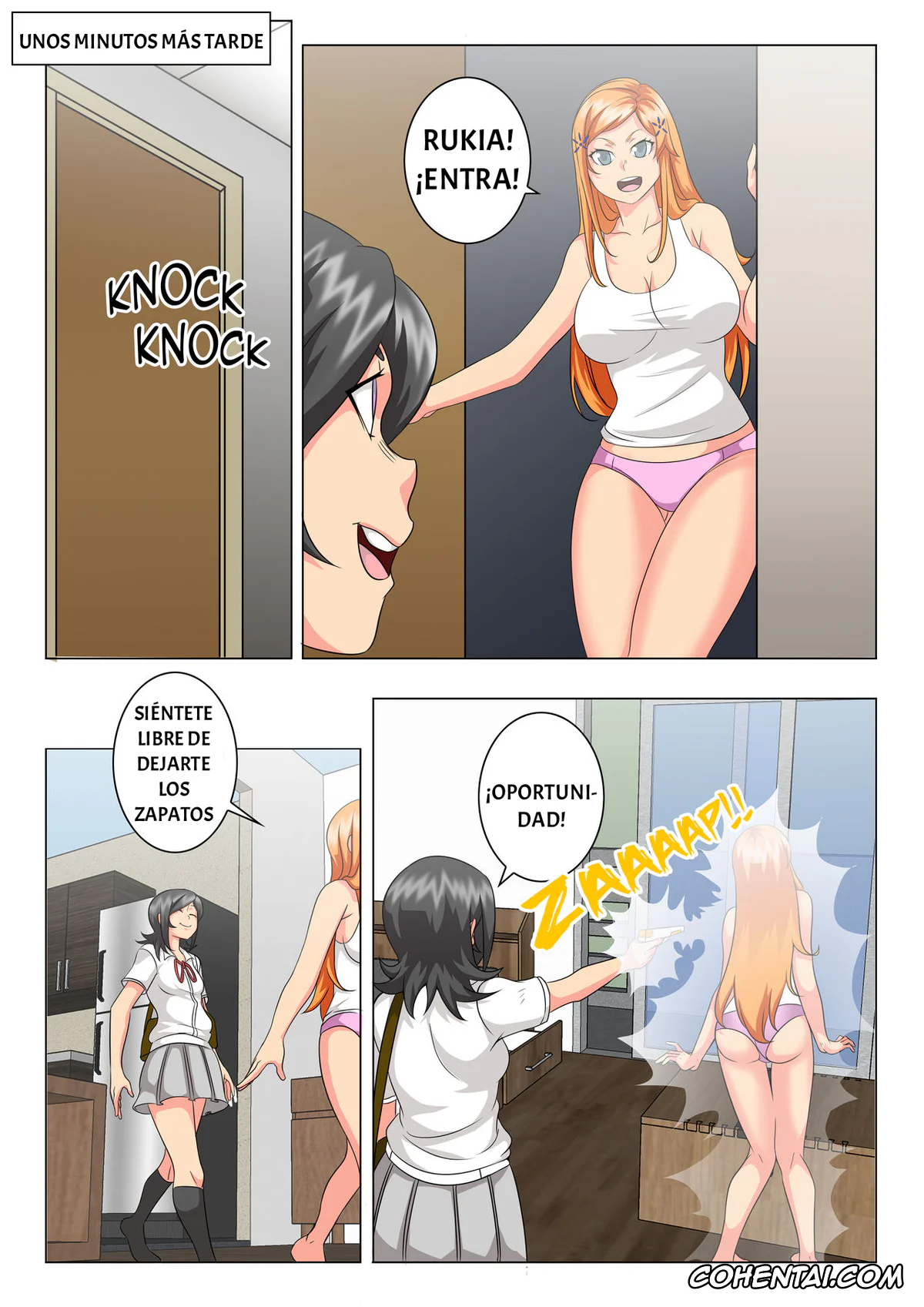 Bleach hentai, Ichigo Kurosaki hentai, Kon hentai, Orihime Inoue hentai, Rangiku Matsumoto hentai, Rukia Kuchiki hentai, BLEACH: A WHAT IF STORY (CAP 3) (Bleach), pagina 9