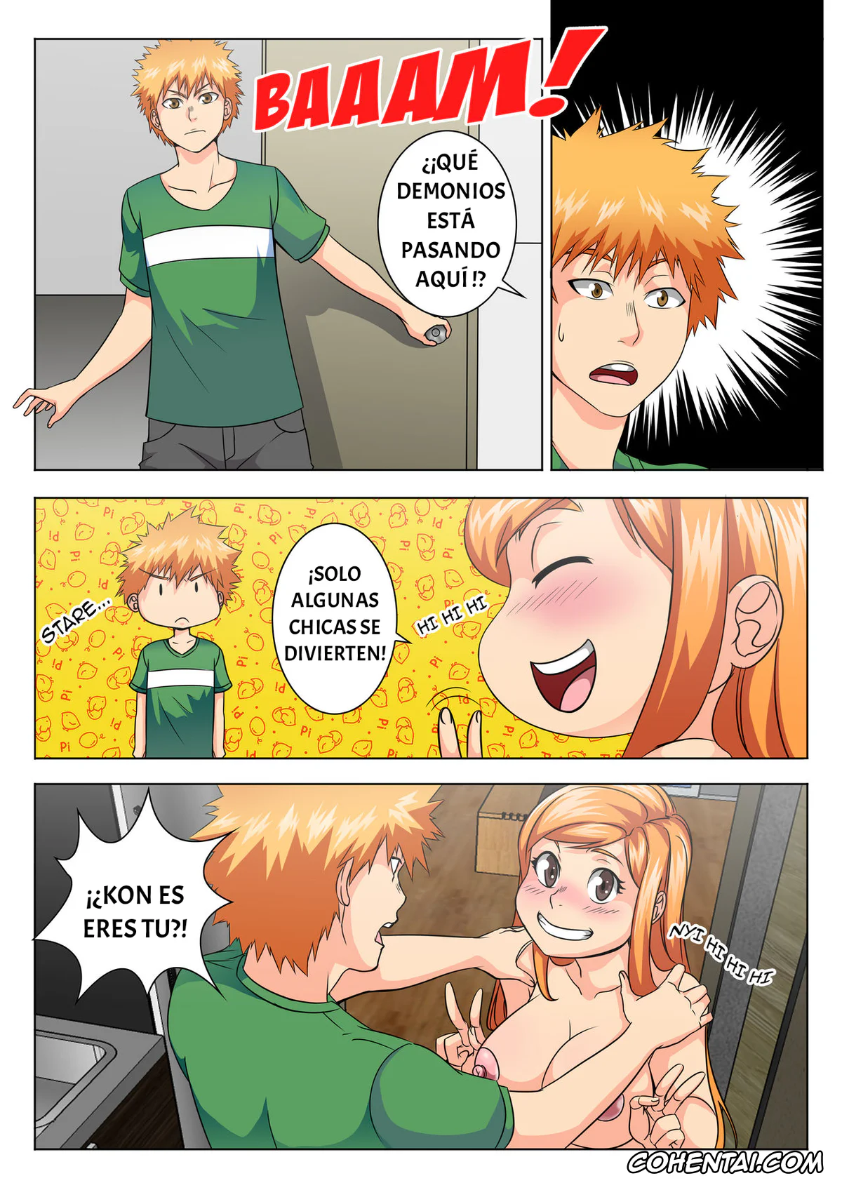 Bleach xxx, Ichigo Kurosaki xxx, Kon xxx, Orihime Inoue xxx, Rangiku Matsumoto xxx, Rukia Kuchiki xxx, BLEACH: A WHAT IF STORY (CAP 3) (Bleach), pagina 28
