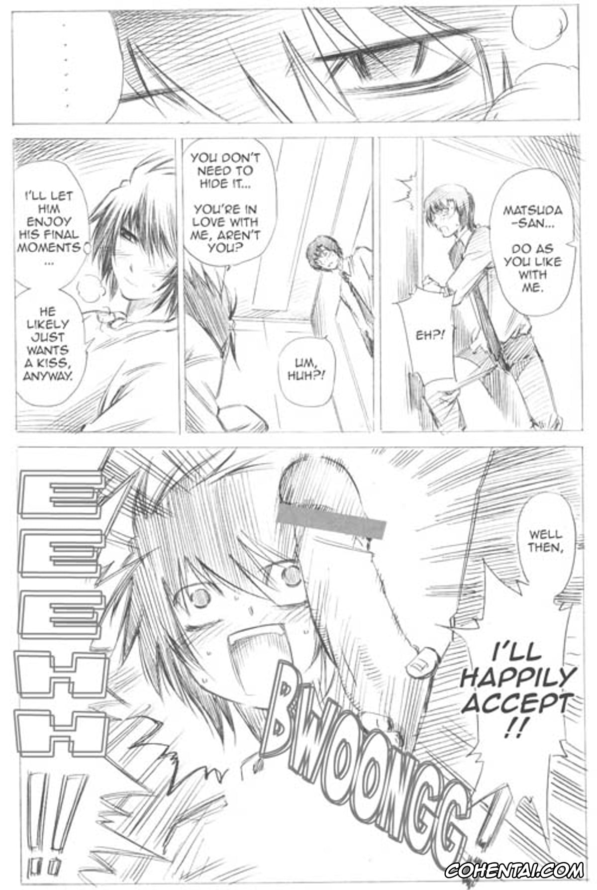 Death Note hentai, L Lawliet hentai, Touta Matsuda hentai, Elevator Action, pagina 6