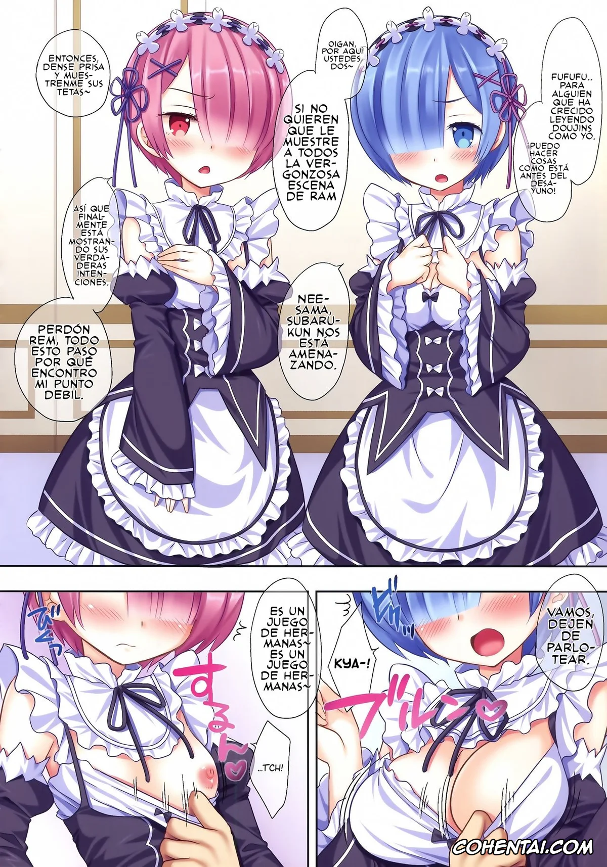 Re:Zero kara Hajimeru Isekai Seikatsu hentai, Ram hentai, Rem hentai, Subaru Natsuki hentai, Gohoubi Kai! (Re:Zero kara Hajimeru Isekai Seikatsu), pagina 3