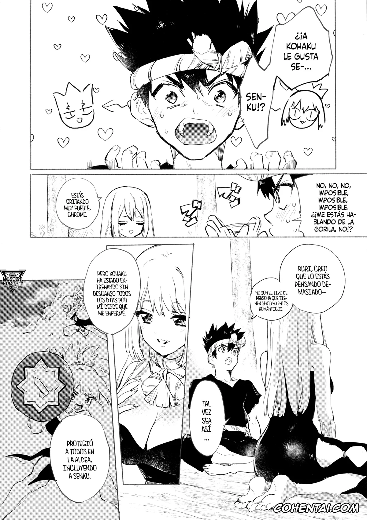 Dr. STONE xxx, Kohaku xxx, Senku Ishigami xxx, Sekki Sekai de Mabushii Natsu (Dr. STONE), pagina 4