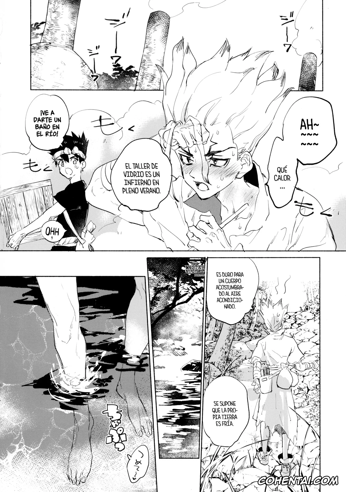 Dr. STONE porno, Kohaku porno, Senku Ishigami porno, Sekki Sekai de Mabushii Natsu (Dr. STONE), pagina 14