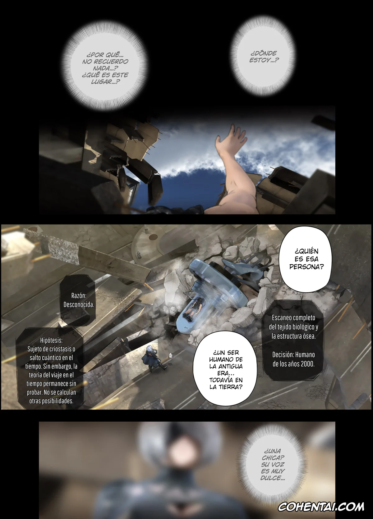 NieR:Automata hentai, Nier Automata hentai, 2B hentai, 2B Doujin (NieR:Automata), pagina 3