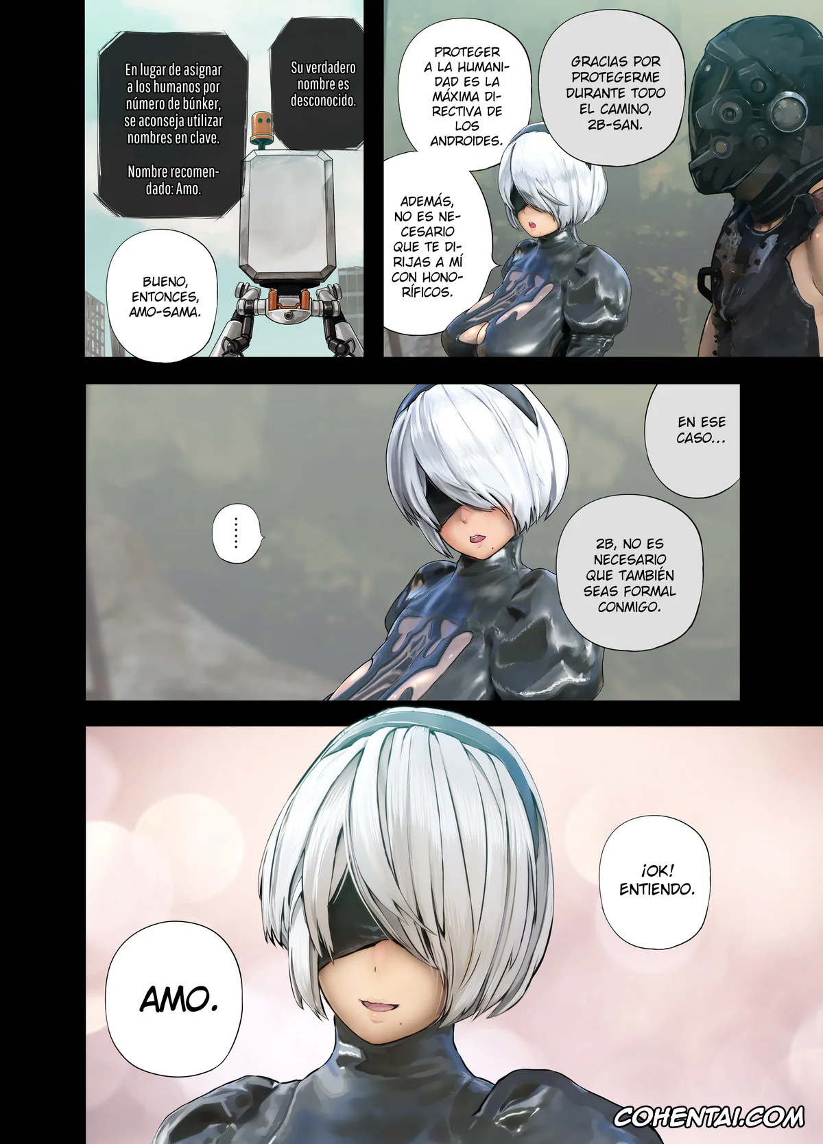 NieR:Automata hentai, Nier Automata hentai, 2B hentai, 2B Doujin (NieR:Automata), pagina 6