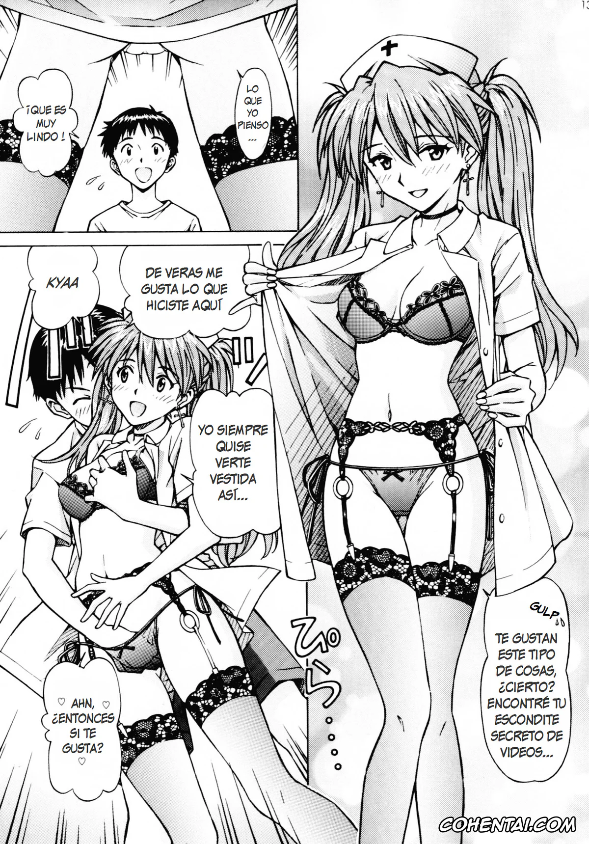 Neon Genesis Evangelion hentai, Asuka Langley Soryu hentai, Shinji Ikari hentai, Ecchi na Cosplay Asuka o Meshiagare (Neon Genesis Evangelion), pagina 12