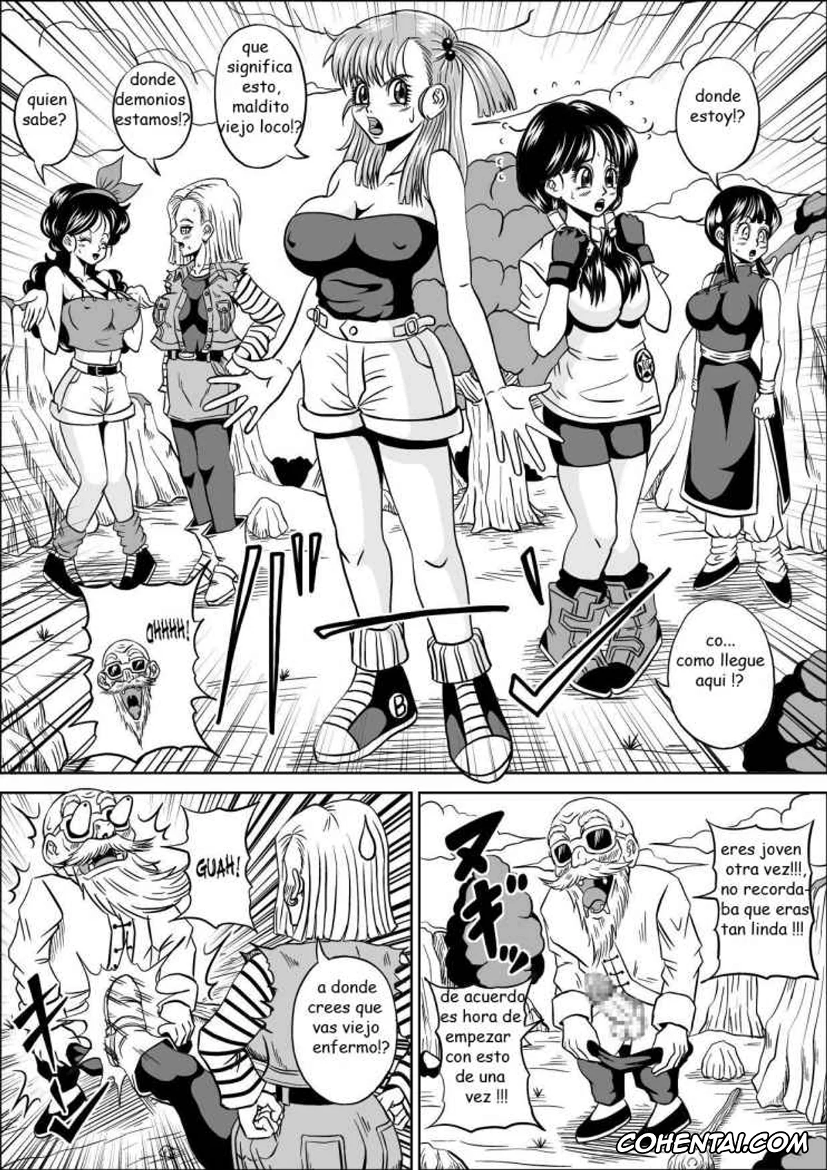 Dragon Ball Z hentai, Android 18 hentai, Chi Chi hentai, Lunch hentai, Master Roshi hentai, Kame Sennin no Yabou (Dragon Ball Z), pagina 9